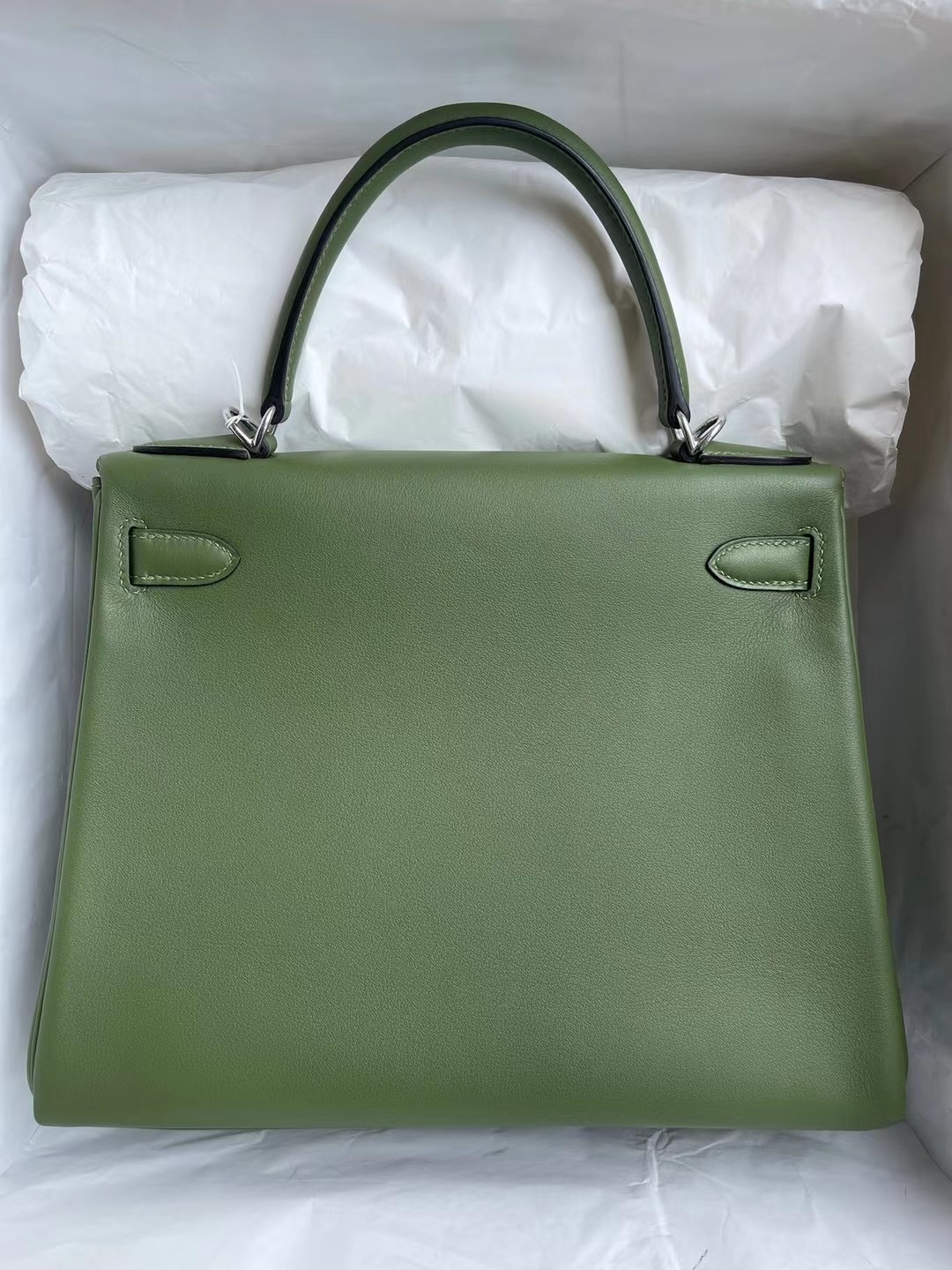 Hermes Kelly 28 Swift V6 Canopee 叢林綠 全手工縫製 銀扣 客定製