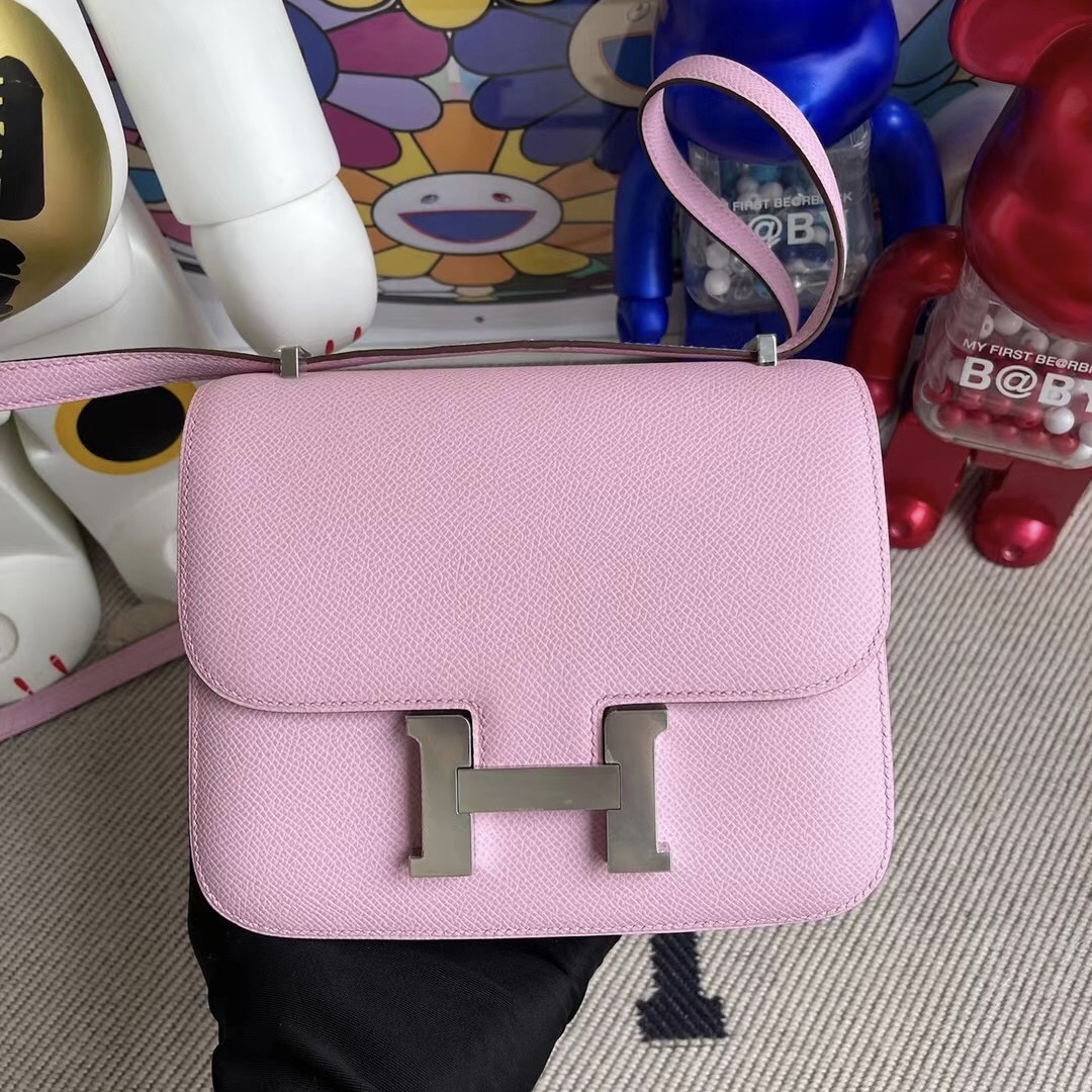 愛馬仕康康19 尺寸 Hermes Constance 19 Epsom X9 Mauve Sylvestre 銀扣