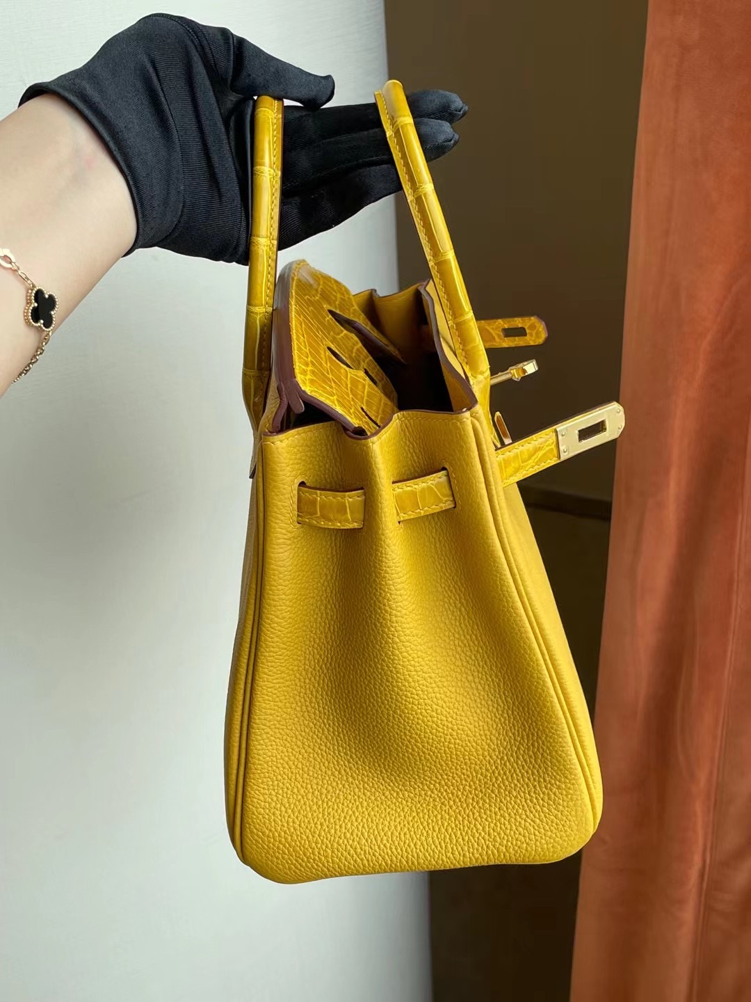 愛馬仕鉑金包價格 Hermes Birkin 25cm Touch Togo 9D Amber 琥珀黃 金扣