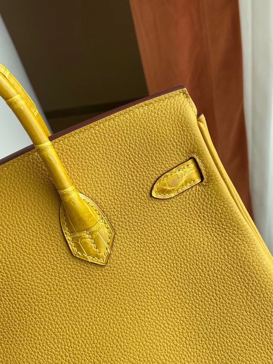 愛馬仕鉑金包價格 Hermes Birkin 25cm Touch Togo 9D Amber 琥珀黃 金扣