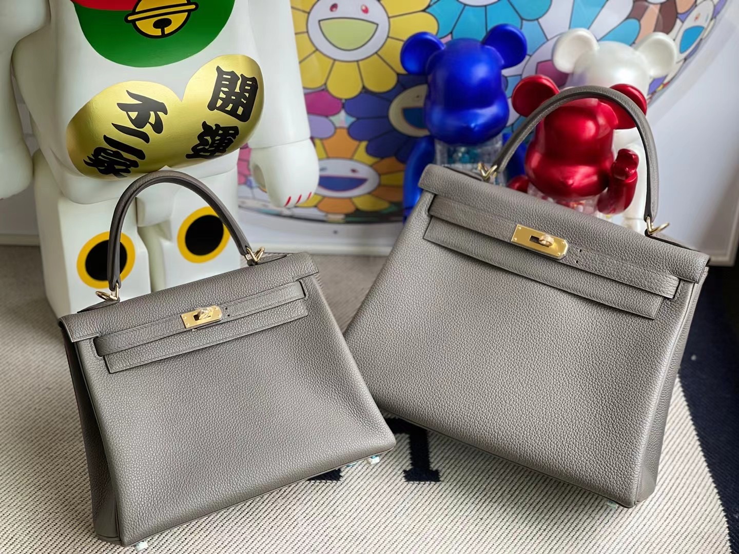 愛馬仕凱莉包 Hermes Kelly 25cm Togo 8F 錫器灰 Etain 原廠 Togo 銀扣