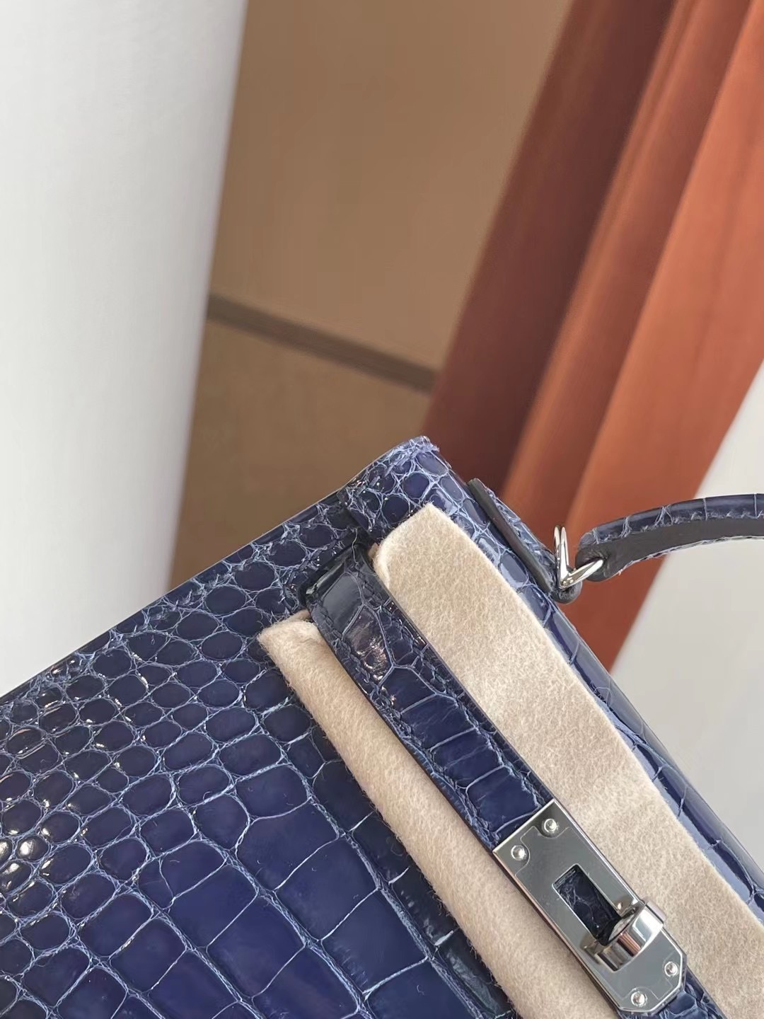 愛馬仕包包價格及圖片 Hermes Kelly mini II 2代 M3 墨水藍 Blue Encre 美洲鱷魚