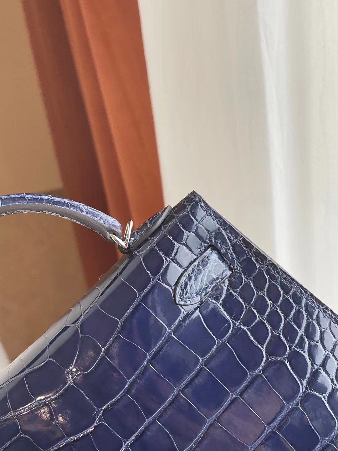 愛馬仕包包價格及圖片 Hermes Kelly mini II 2代 M3 墨水藍 Blue Encre 美洲鱷魚