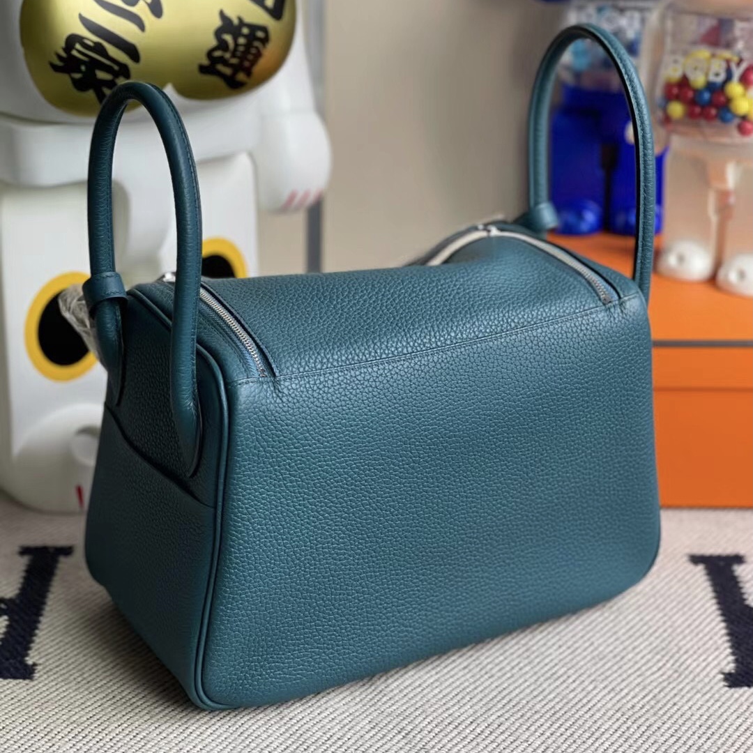 Hermes Lindy 26cm Taurillon Clemence W0 Vert Bosphore 博斯普魯斯綠