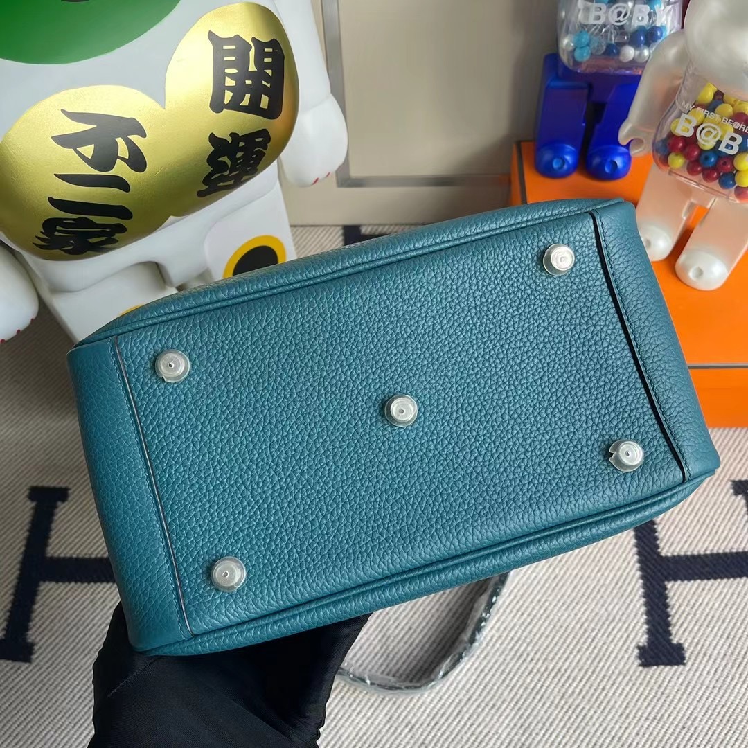 Hermes Lindy 26cm Taurillon Clemence W0 Vert Bosphore 博斯普魯斯綠