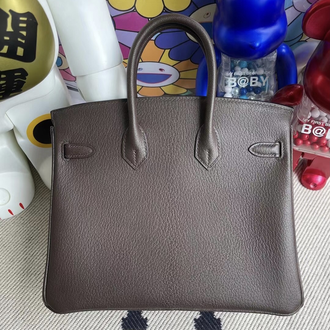 Hermes Birkin 25cm Chevre Mysore 46 Abene 烏木色 內拼 37 Gold 銀扣