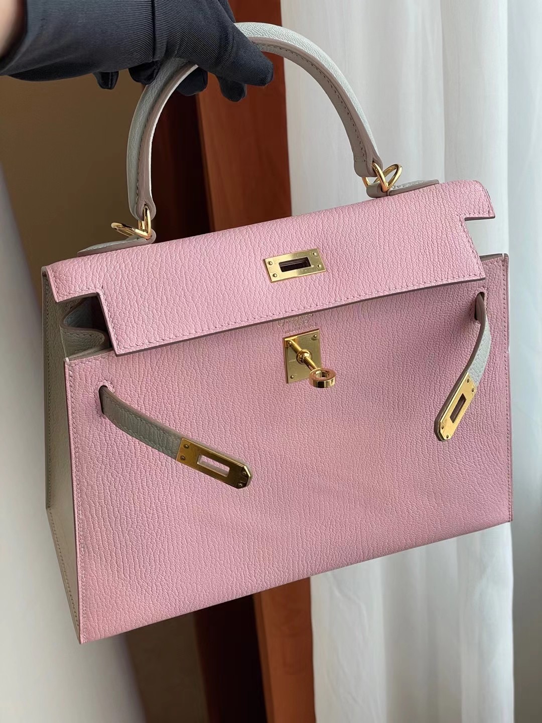 愛馬仕凱莉包25專櫃多少錢 Hermes Kelly 25cm HSS Chevre Mysore 山羊皮 全手工蜜蠟線縫製 客定出