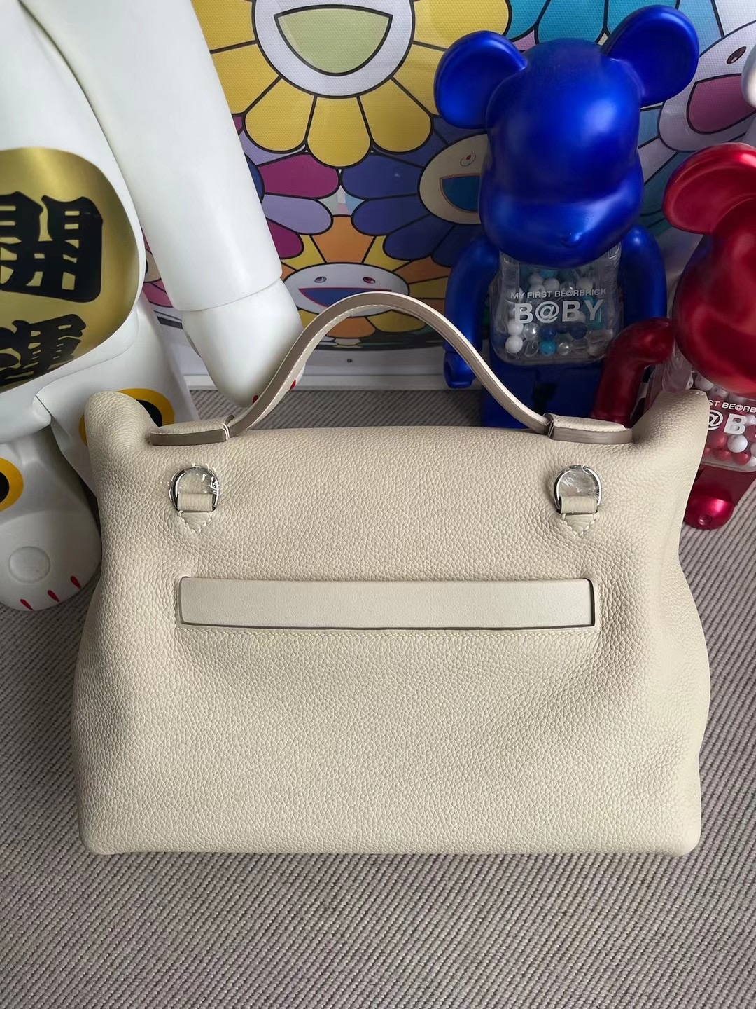 Hermes Kelly 24/24 29cm Maurice 拼 Swift 10 Craie 奶昔白全手工蜜蠟線縫製