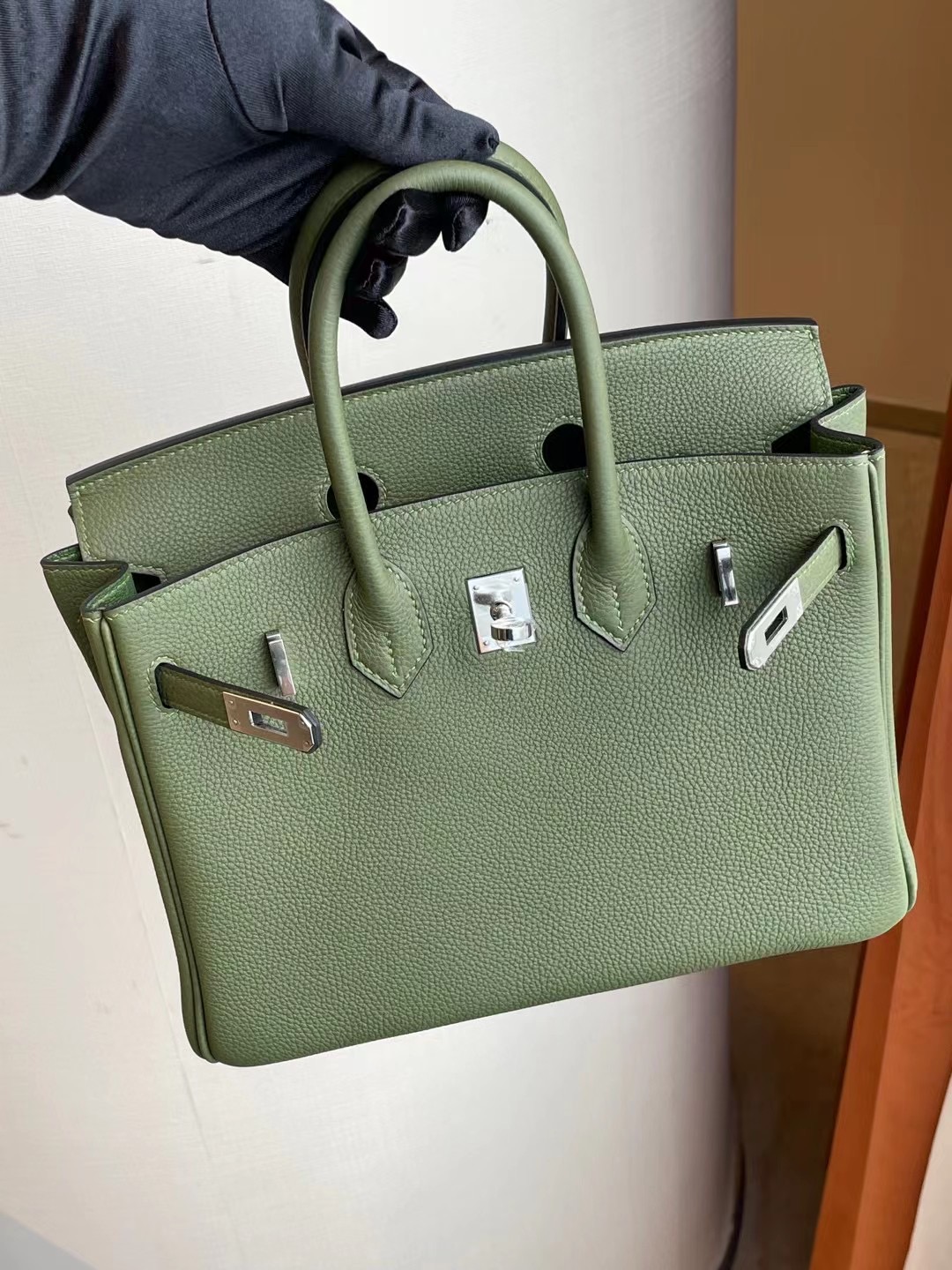 愛馬仕鉑金包 Hermes Birkin 25 V6 Cacncpee 叢林綠 Togo 全手工蜜蠟線縫製