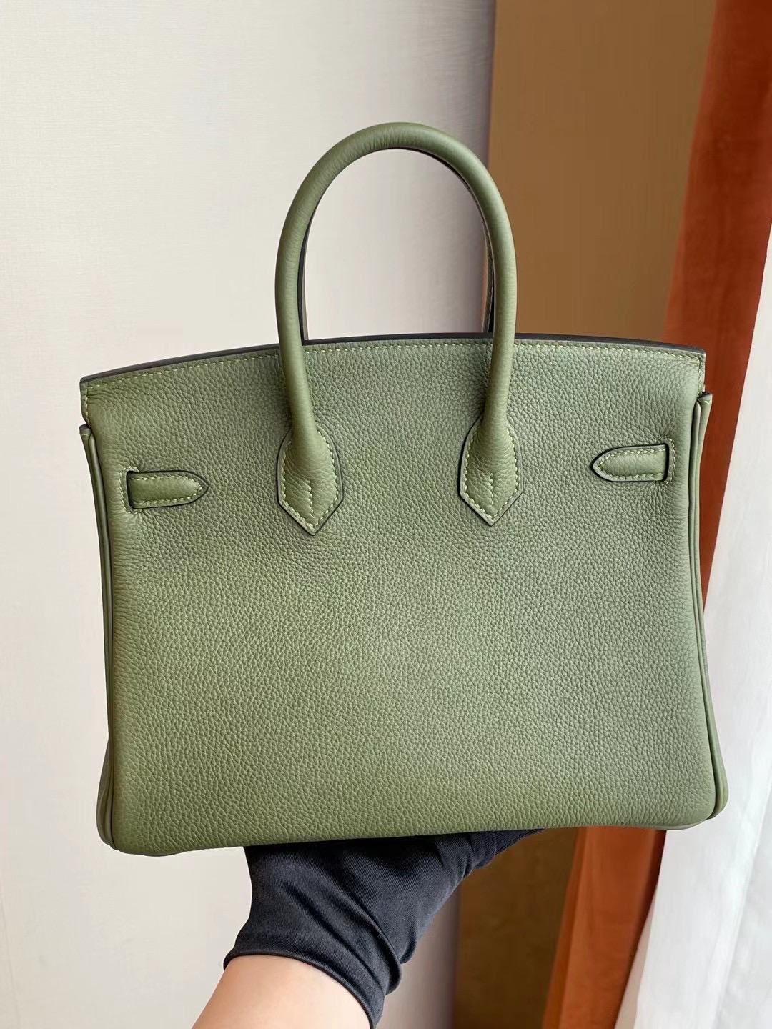 愛馬仕鉑金包 Hermes Birkin 25 V6 Cacncpee 叢林綠 Togo 全手工蜜蠟線縫製