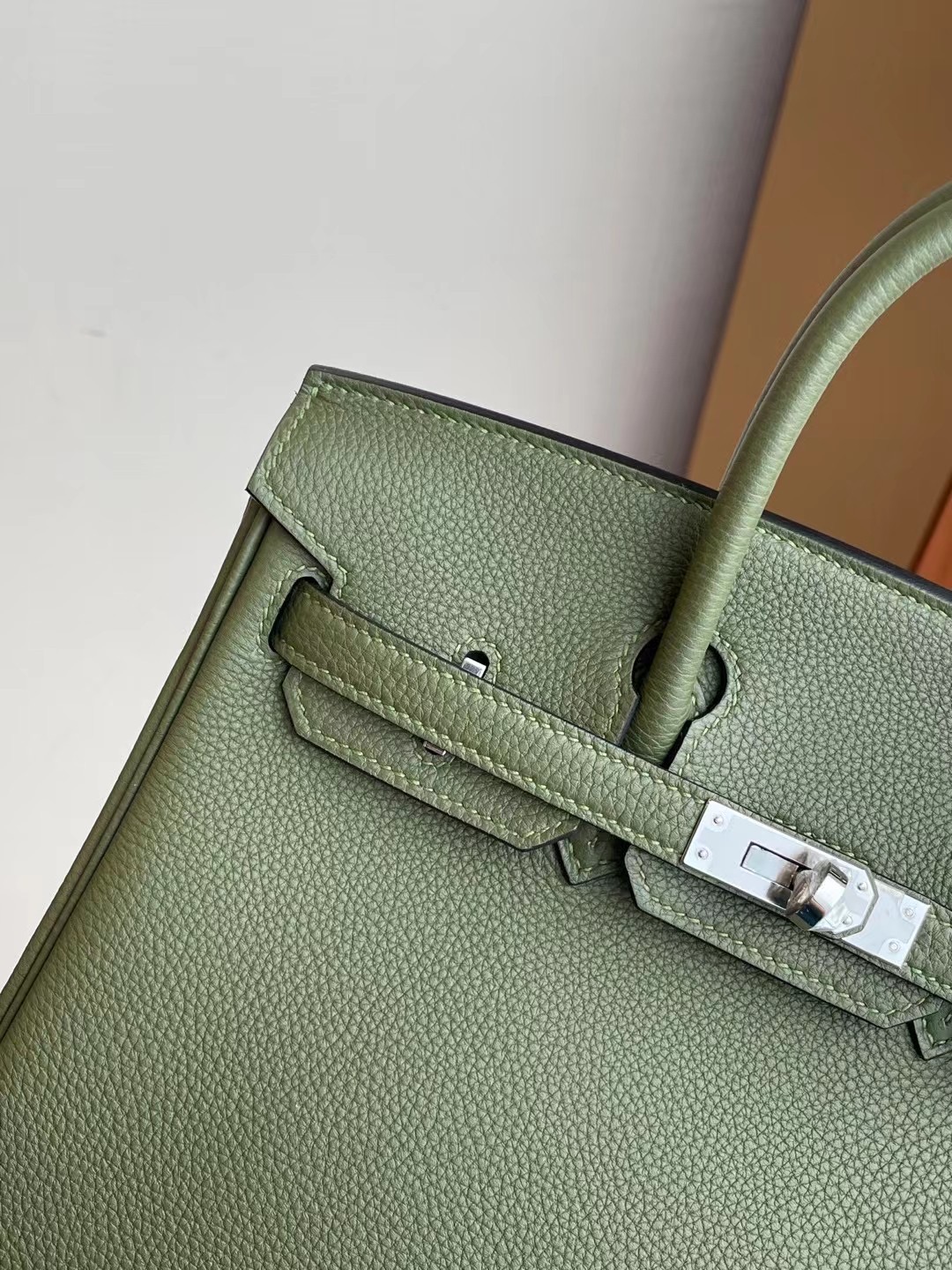 愛馬仕鉑金包 Hermes Birkin 25 V6 Cacncpee 叢林綠 Togo 全手工蜜蠟線縫製