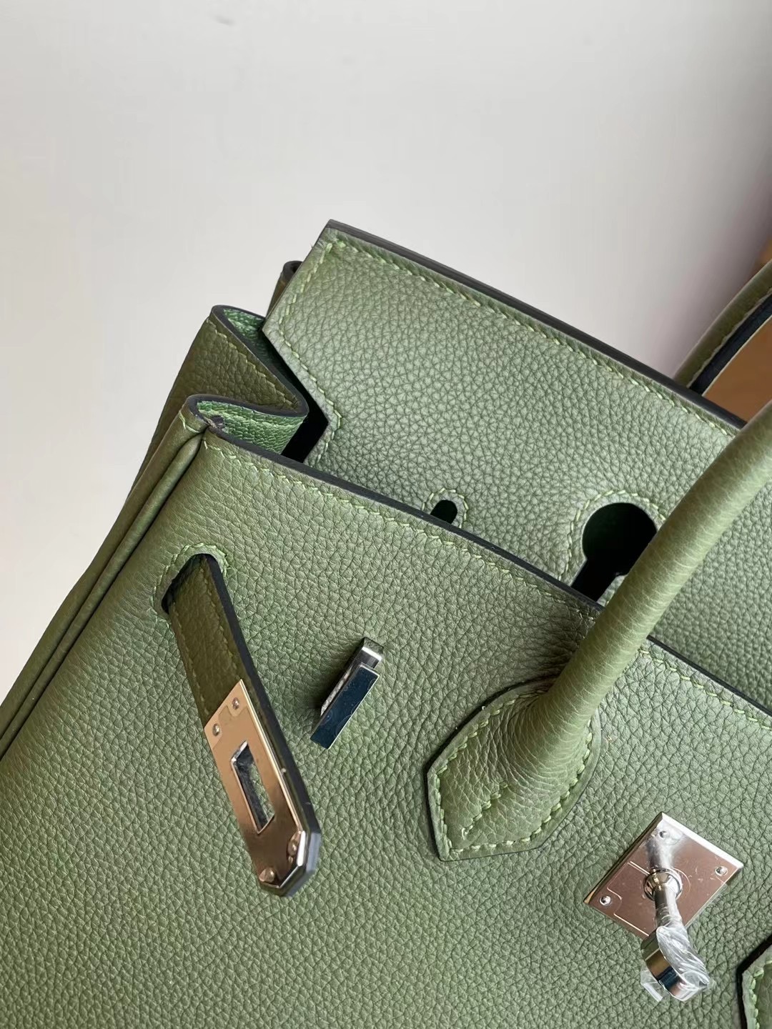 愛馬仕鉑金包 Hermes Birkin 25 V6 Cacncpee 叢林綠 Togo 全手工蜜蠟線縫製