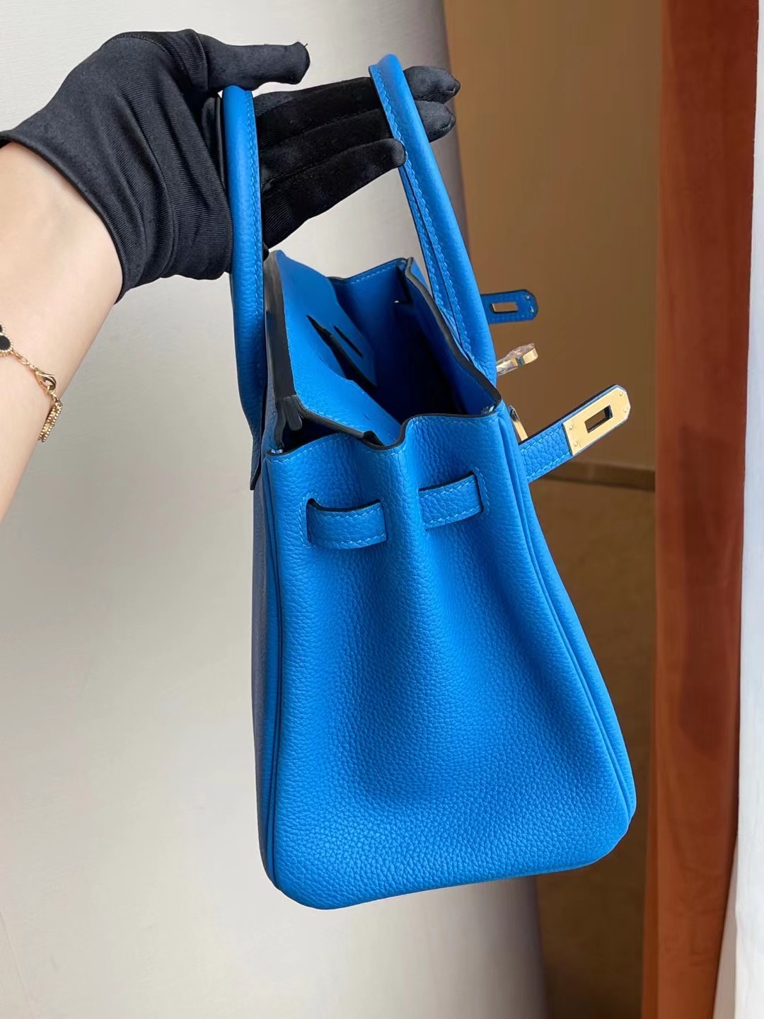 愛馬仕鉑金包 Hermes Birkin 25cm T7 Bleu Hydra 水妖藍 Togo 金扣