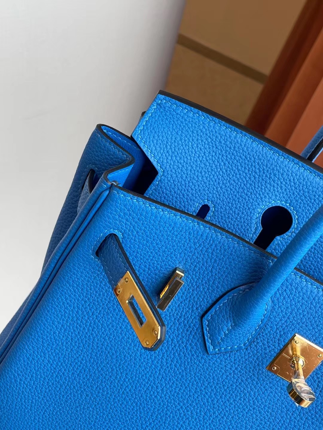 愛馬仕鉑金包 Hermes Birkin 25cm T7 Bleu Hydra 水妖藍 Togo 金扣