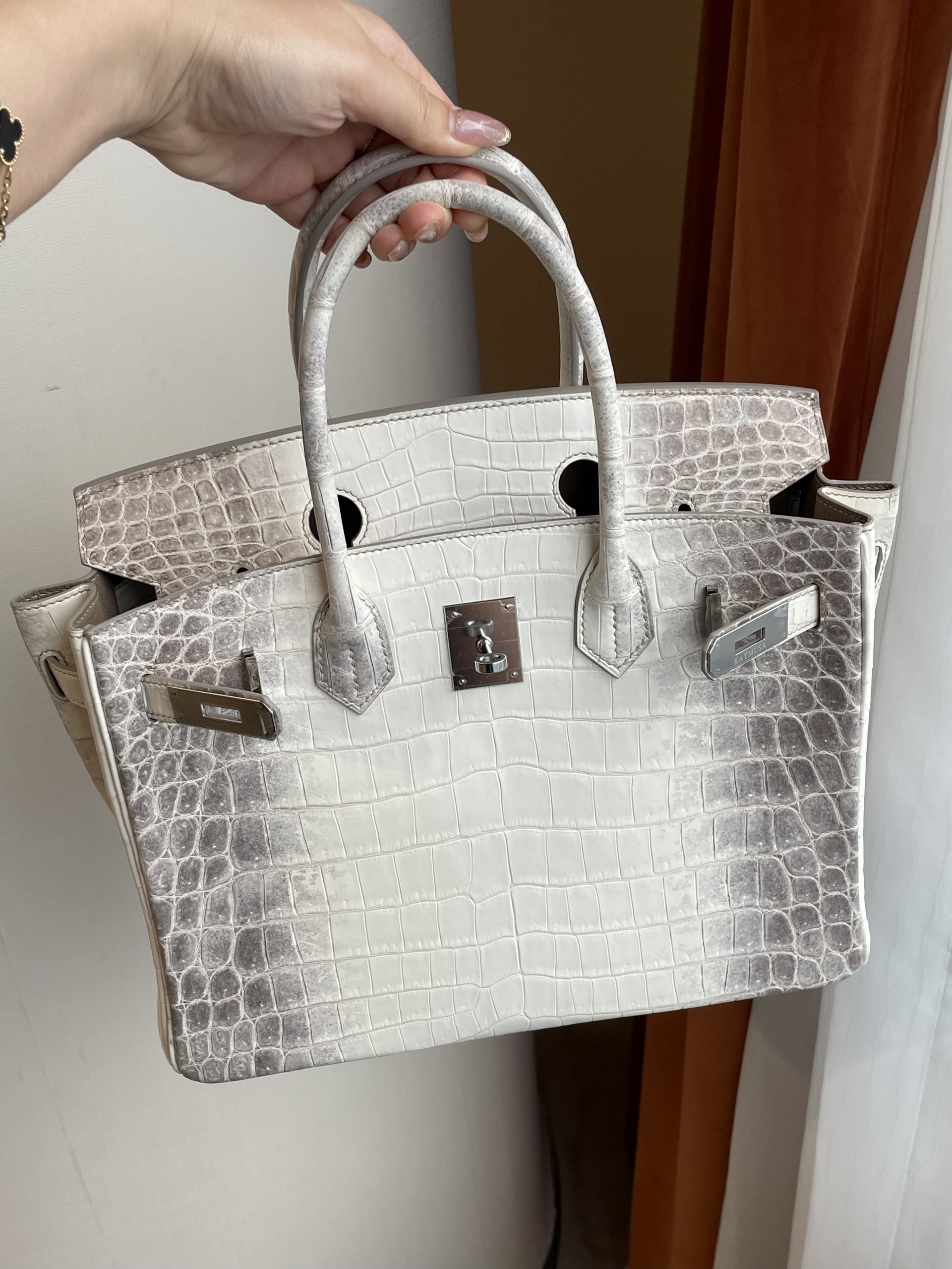 愛馬仕鉑金包 Hermes Birkin 30cm Himalaya 喜馬拉雅 CK01 BLANC Niloticus Crocodile