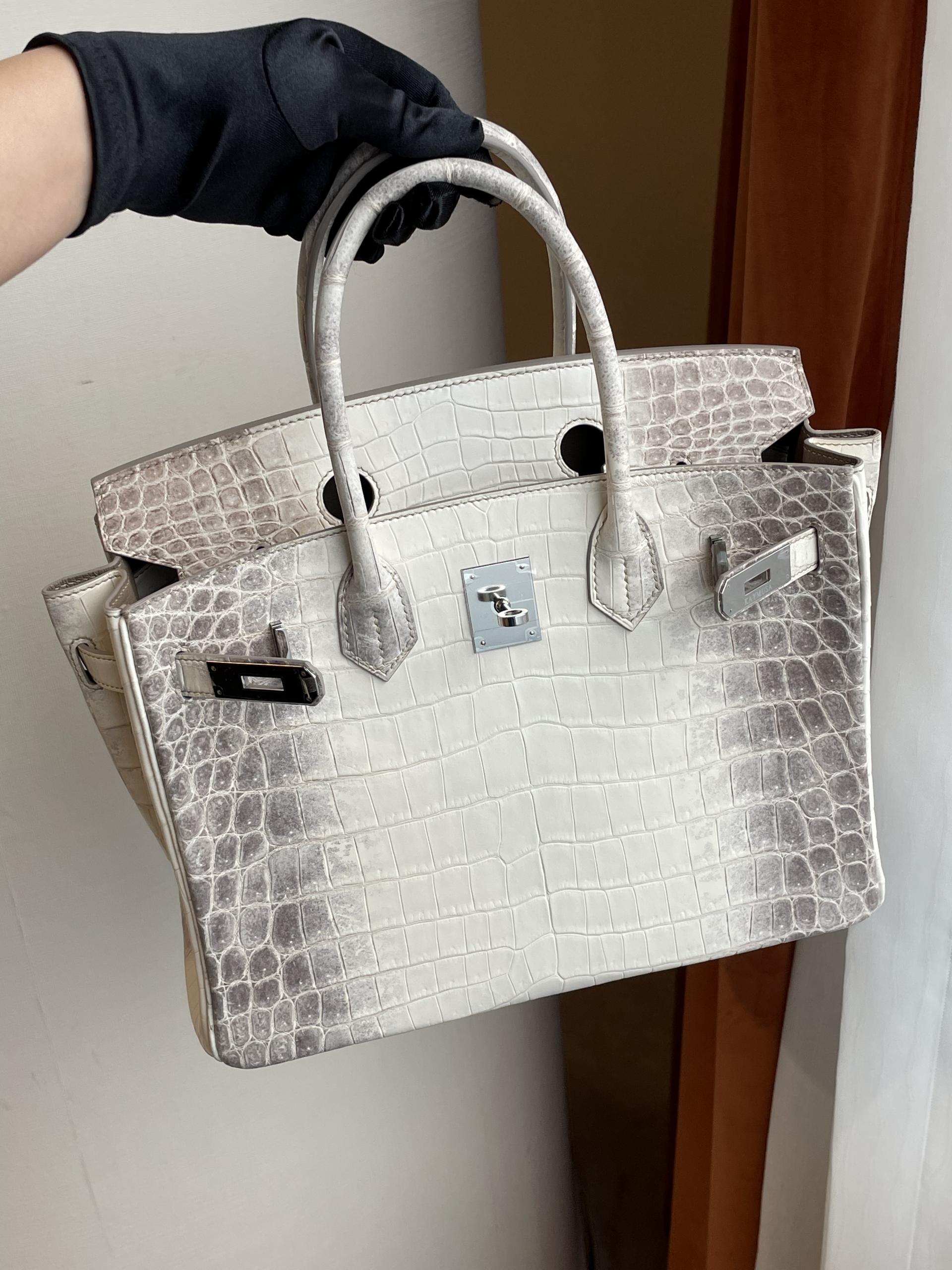 愛馬仕鉑金包 Hermes Birkin 30cm Himalaya 喜馬拉雅 CK01 BLANC Niloticus Crocodile