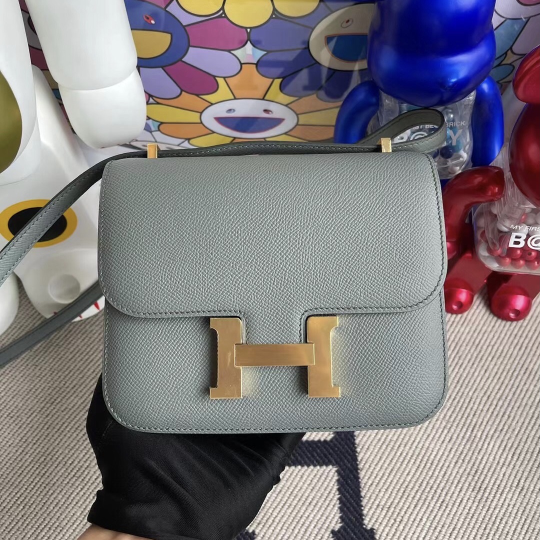 Hermes Constance 19 Epsom 55 Rouge H 63 Vert Amande 杏綠色