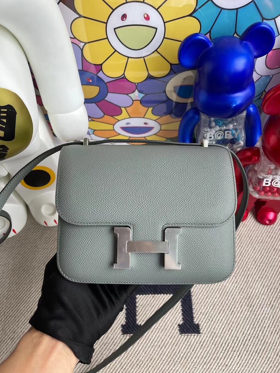 Hermes Constance 19 Epsom 55 Rouge H 63 Vert Amande 杏綠色