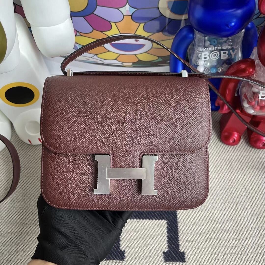 Hermes Constance 19 Epsom 55 Rouge H 63 Vert Amande 杏綠色