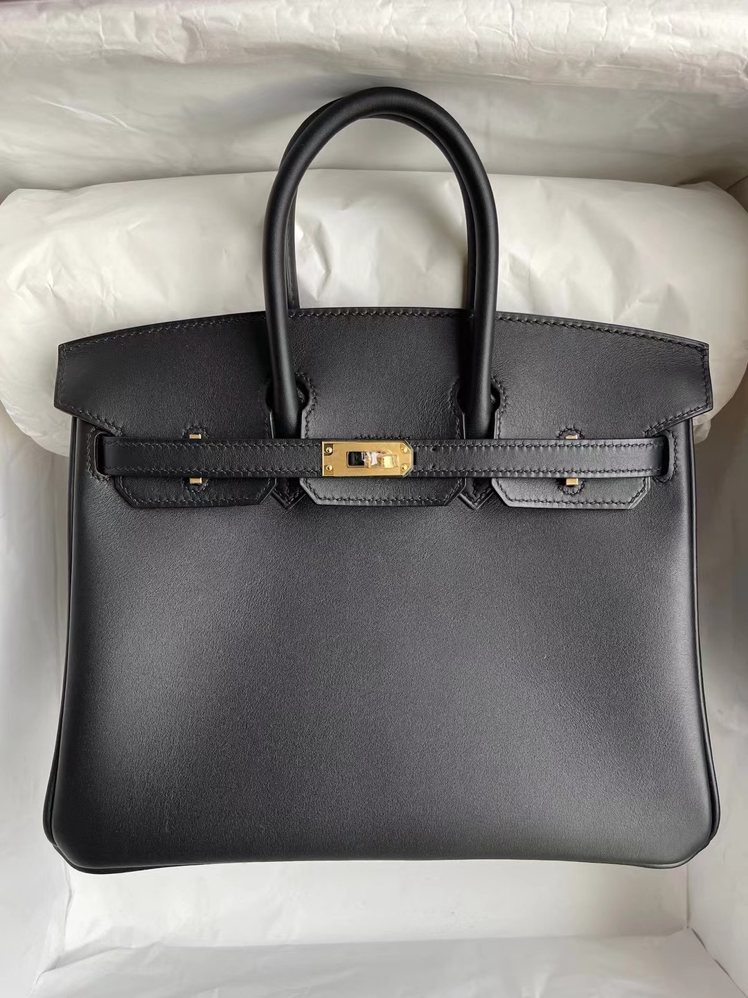 Hermes Birkin 25cm Jonathan Leather CK89 Noir 黑色 Jonathan 皮