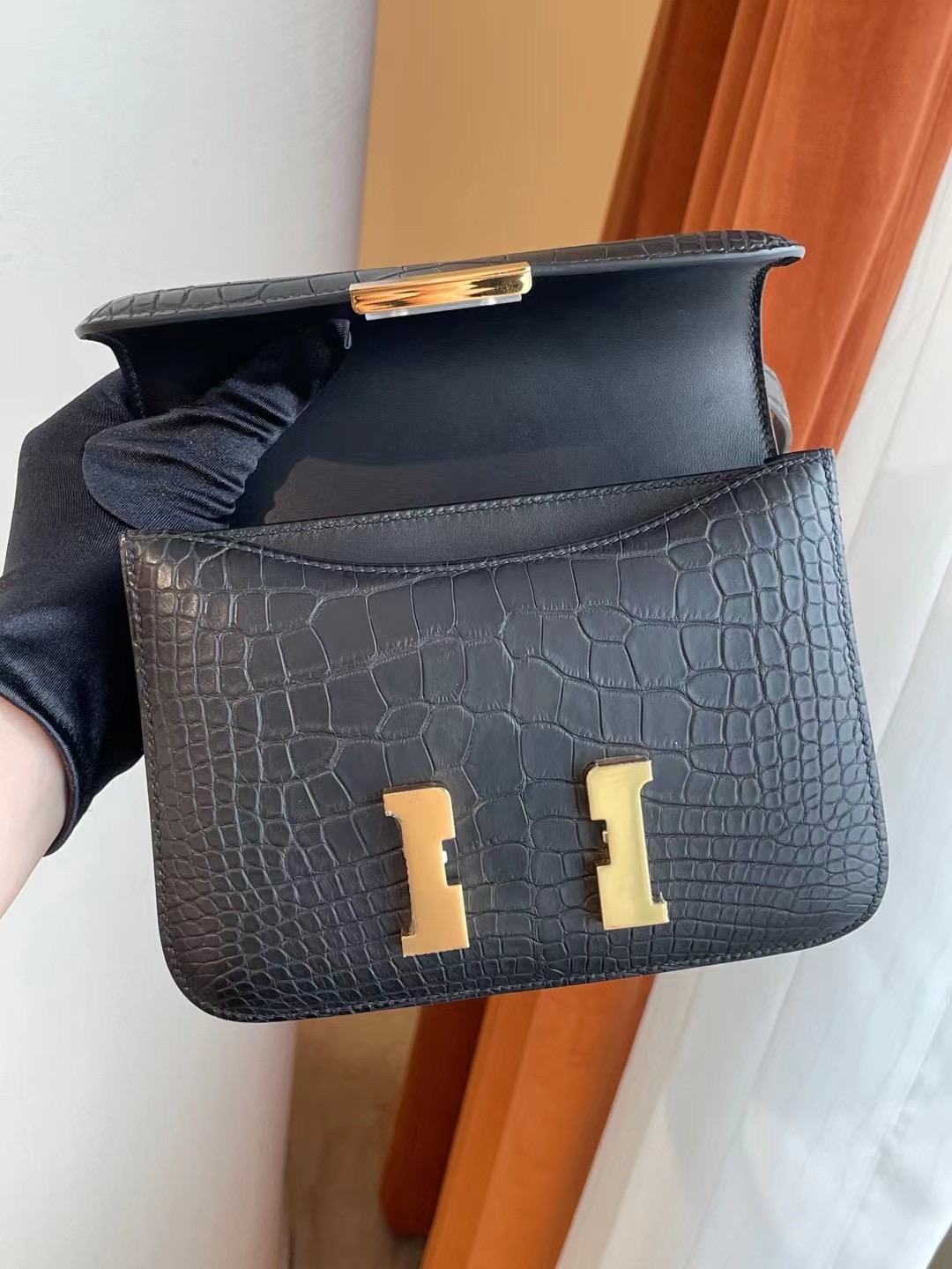 Hermes Constance 19 Matte Alligator Crocodile  89 Noir 黑色 霧面美洲鱷魚