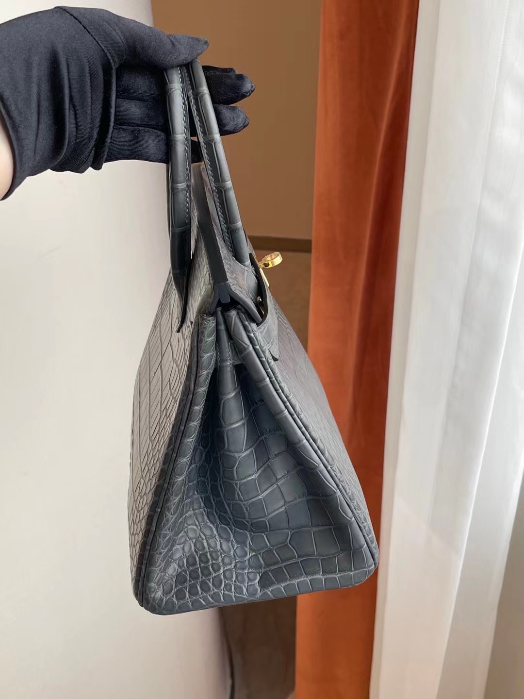 愛馬仕 Hermes Birkin 25cm 88 Graphite 石墨灰霧面方塊 美洲鱷魚金扣