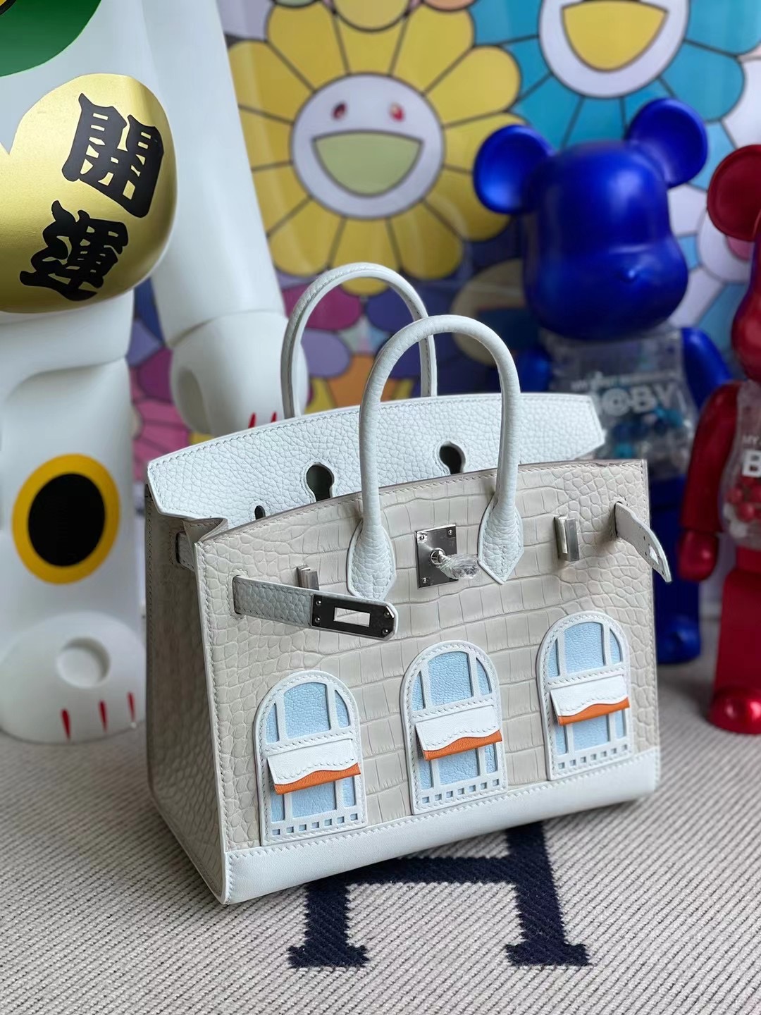 愛馬仕小房子限量款Hermes Birkin 20cm 外縫Sellier白色小房子銀扣-Qatar Kuwait Hermes Birkin  Kelly Lindy bag