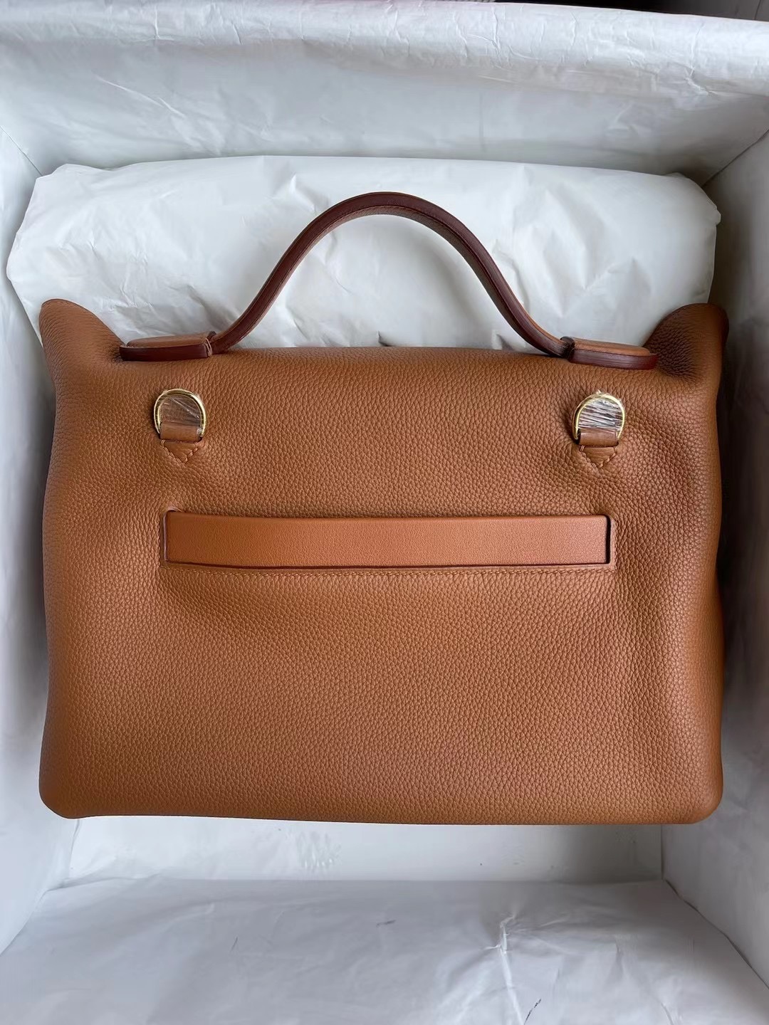 Hermes Kelly 24/24 37 Gold 金棕色 Touch Maurice 拼霧面美洲鱷魚