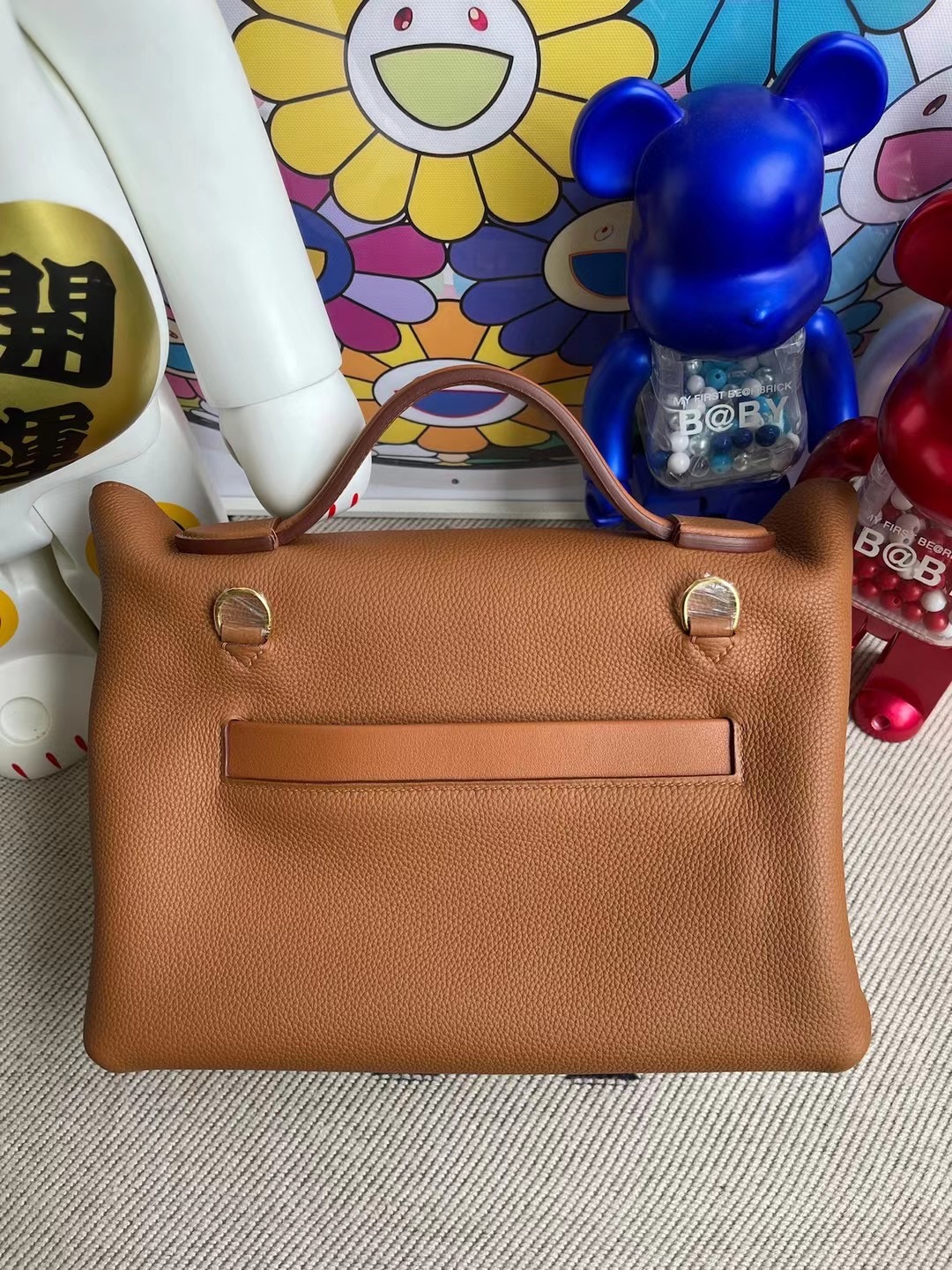 Hermes Kelly 24/24 37 Gold 金棕色 Touch Maurice 拼霧面美洲鱷魚