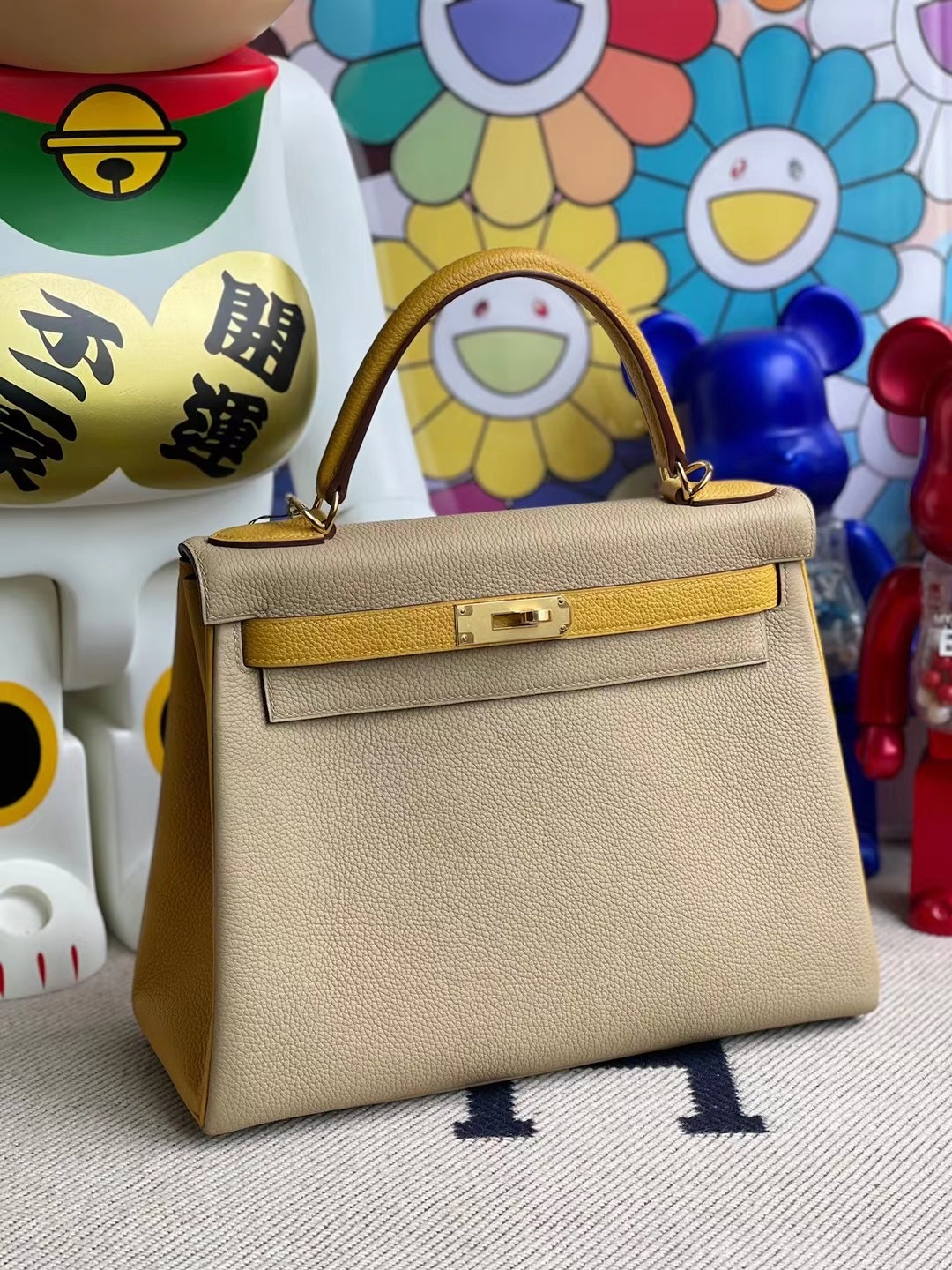 Hermes Kelly 28 Togo 81 Gris Tourterelle斑鳩灰 9D Amber琥珀黃金扣