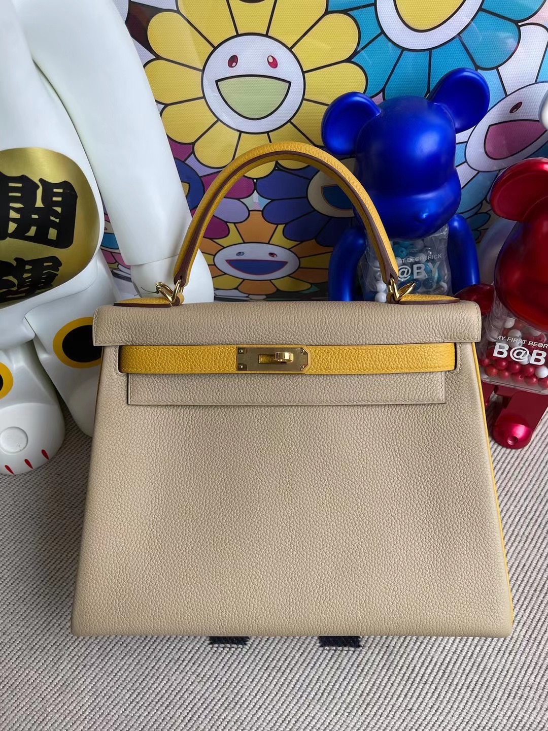 Hermes Kelly 28 Togo 81 Gris Tourterelle斑鳩灰 9D Amber琥珀黃金扣