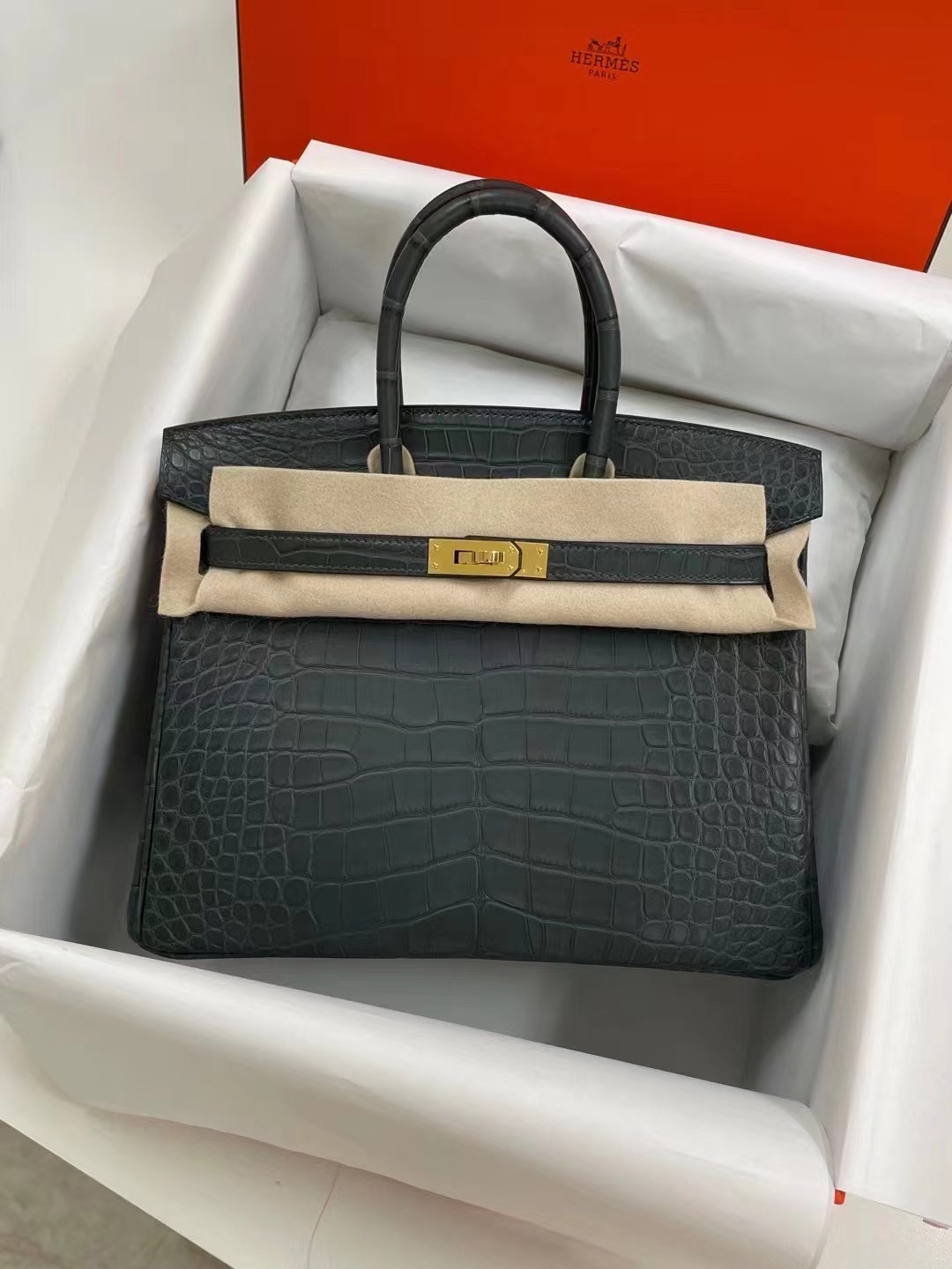 愛馬仕 Hermes Birkin 25cm 88 Graphite 石墨灰霧面方塊 美洲鱷魚金扣