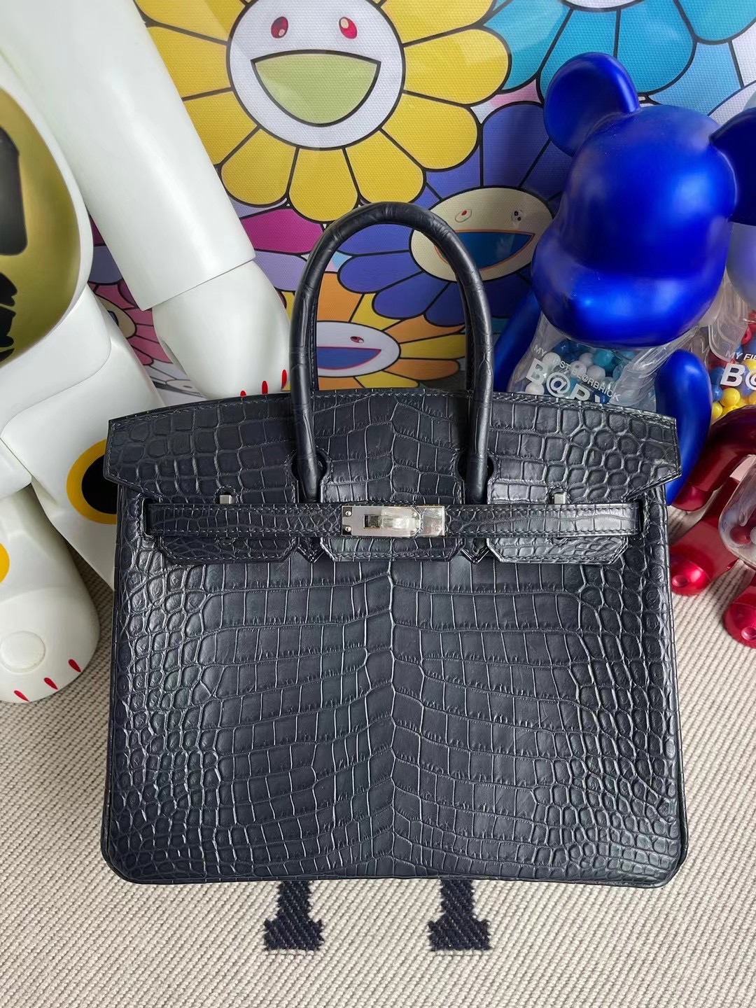 愛馬仕鉑金包 Hermes Birkin 25cm 76 深海藍 blue indgo 兩點尼羅鱷魚