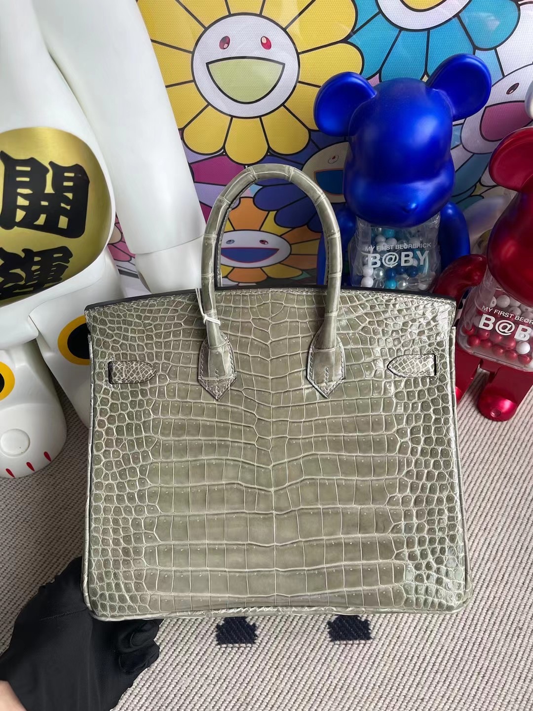 愛馬仕鉑金包 Hermes Birkin 25cm 81 Gris Tourterelle 斑鳩灰倒V澳洲灣鱷