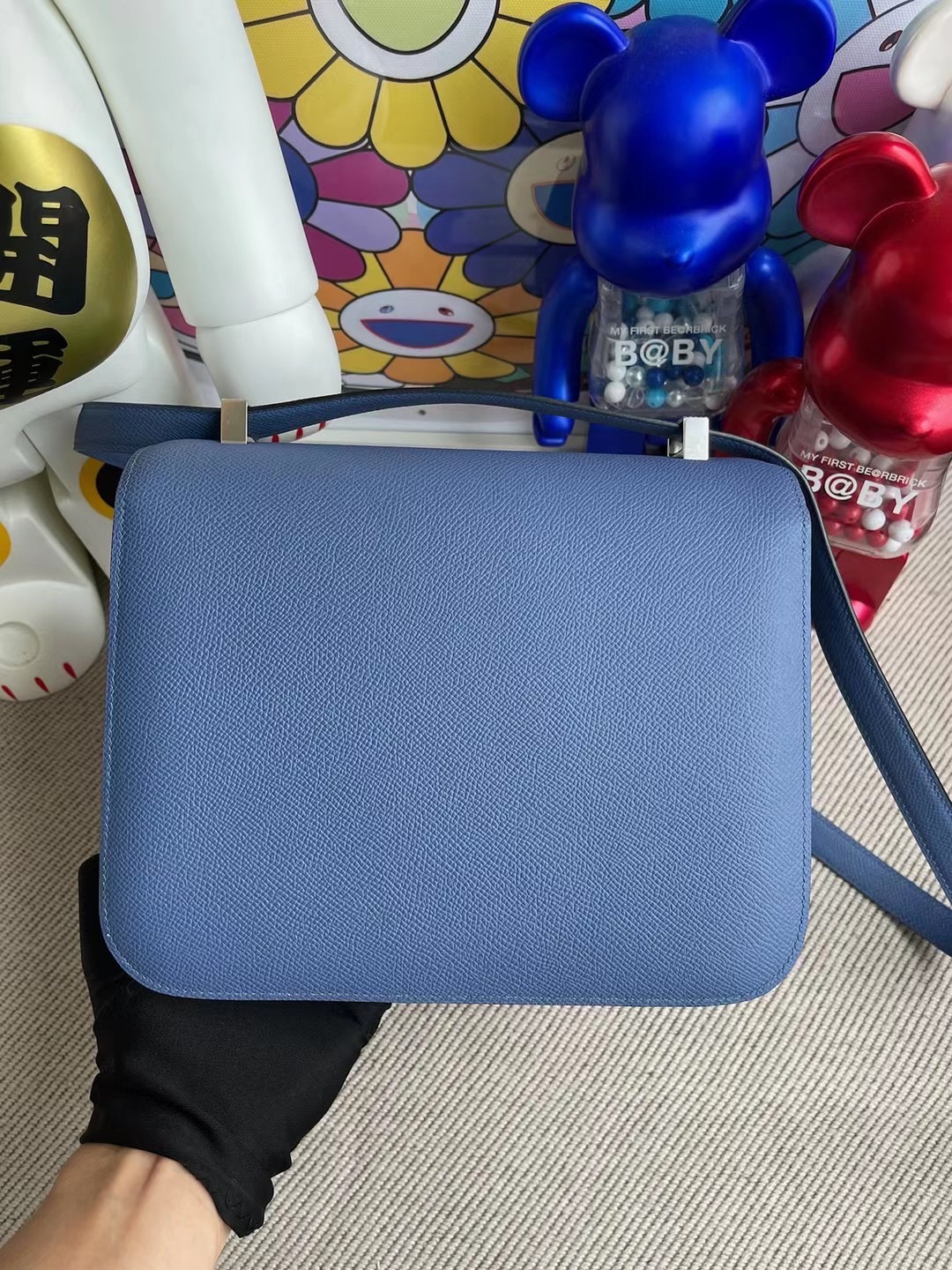 Hermes Constance 24cm Epsom 7E blue Brighton 明藍色 銀扣