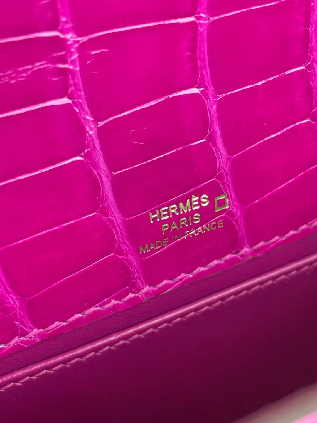 Hermes MiniKelly Pochette J5 Rose Sheheraradez 天方夜譚粉紫美洲鱷魚