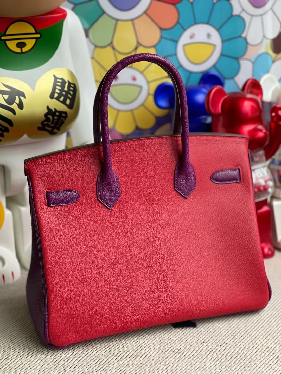 Hermes Birkin 30 HSS Chevre 1Q Rose Confetti Q5 Rouge Cassque P9 Anemone 拉絲金扣