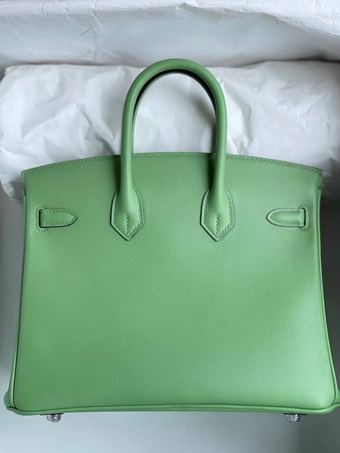 Hermes Birkin 25cm Swift calfskin 3I 牛油果綠 Vert Criquet 蟋蟀綠 銀扣