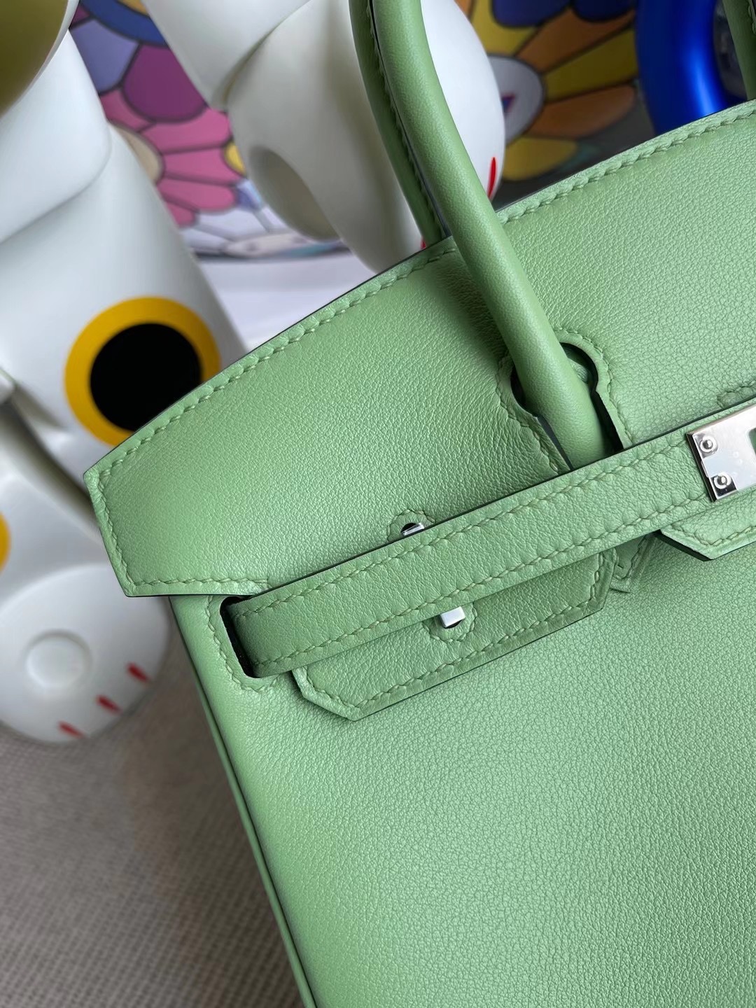 Hermes Birkin 25cm Swift calfskin 3I 牛油果綠 Vert Criquet 蟋蟀綠 銀扣