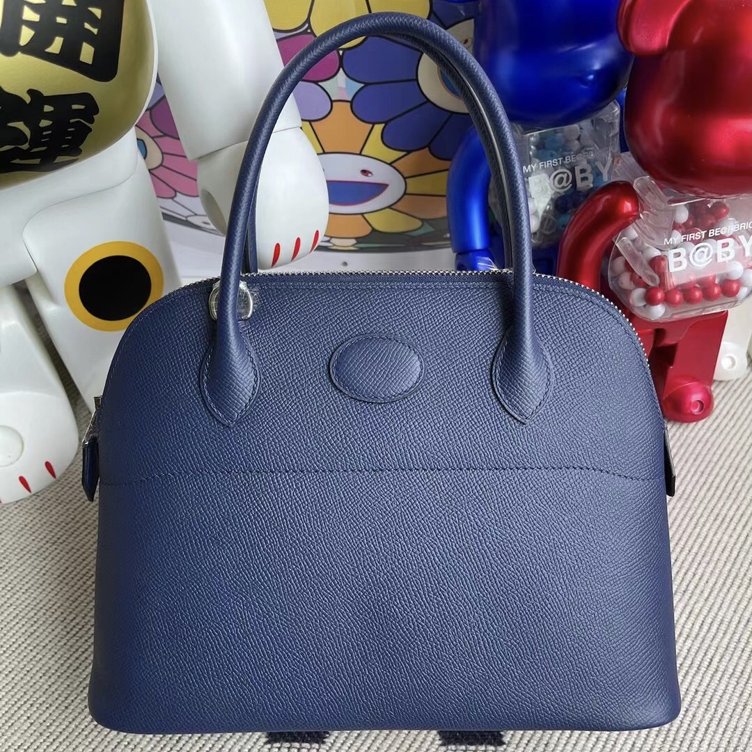 Malaysia Hermes Bolide 27cm Epsom CK73 Bleu Saphir 寶石藍 銀扣