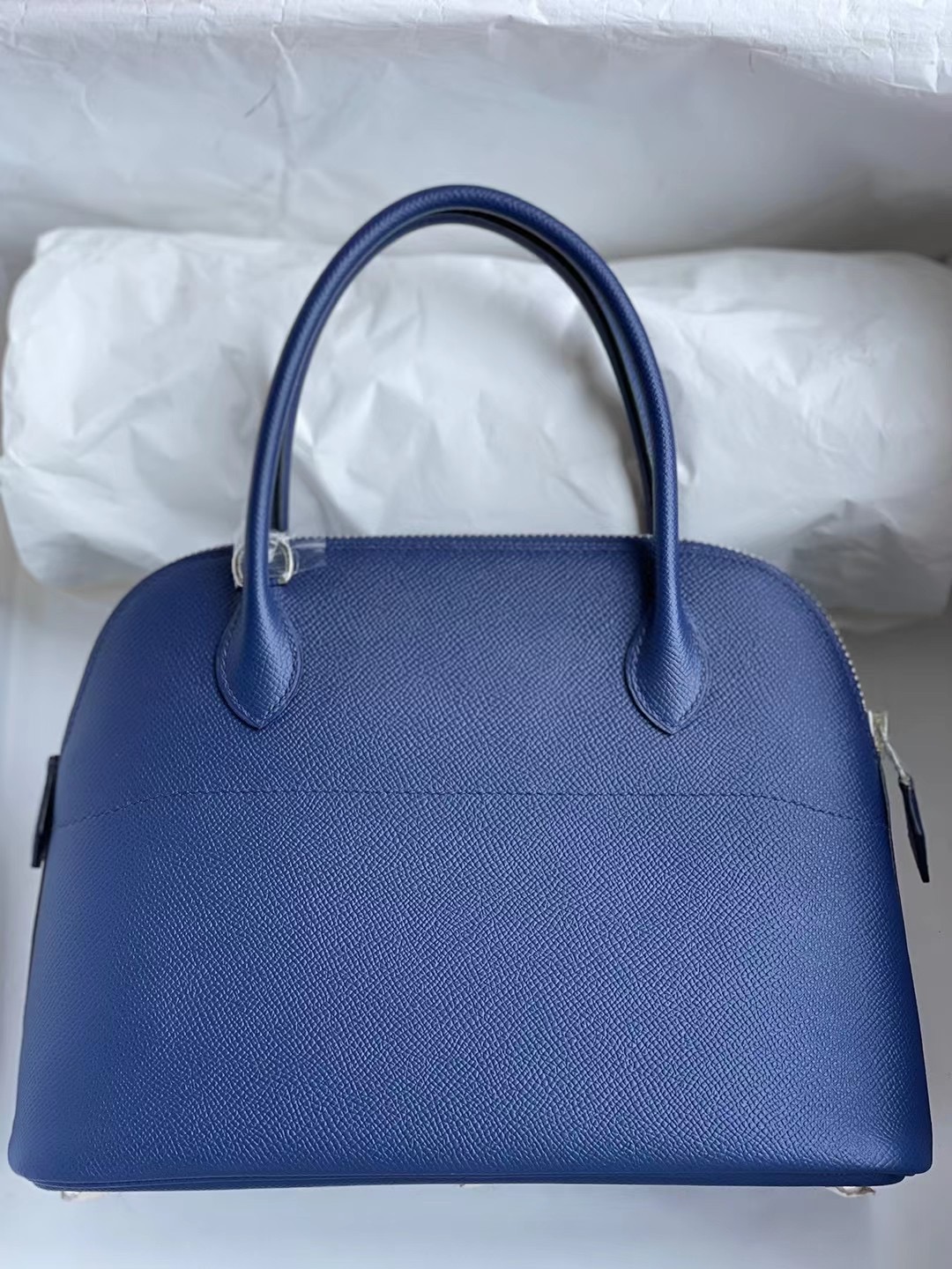 Malaysia Hermes Bolide 27cm Epsom CK73 Bleu Saphir 寶石藍 銀扣