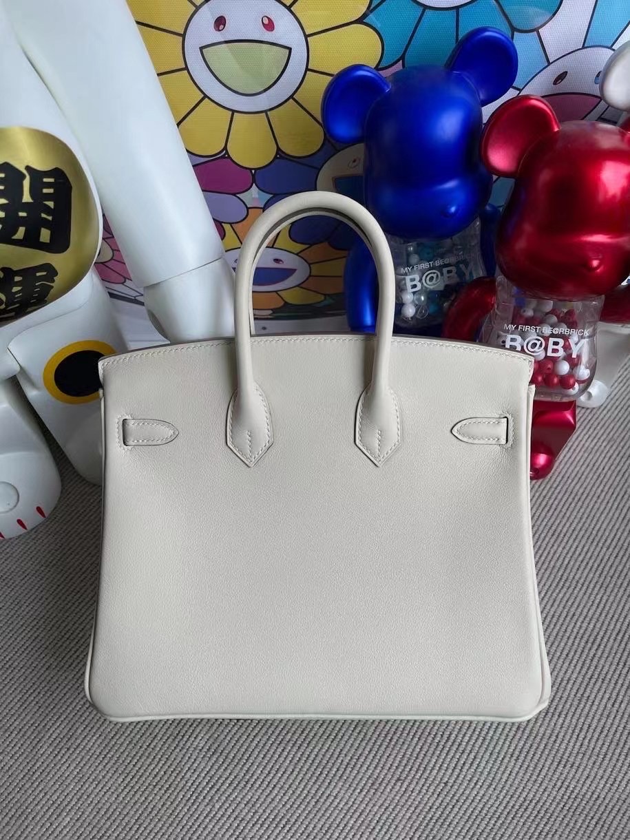 Britain Hermes Birkin 25cm CC10 Craie 奶昔白 Swift calfskin