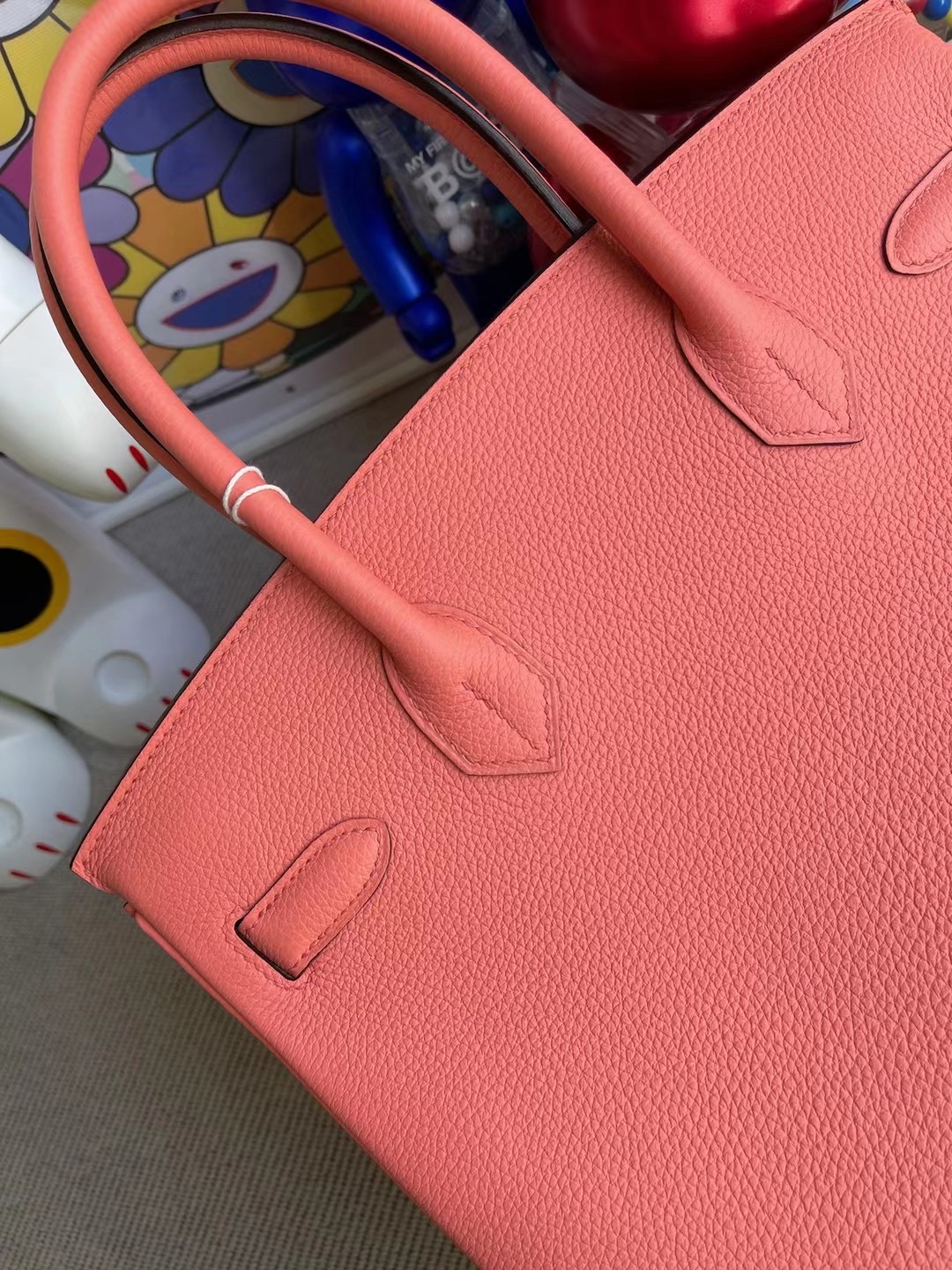 愛馬仕鉑金包有哪些顏色圖片 Hermes Birkin 30cm Togo 新龍蝦粉 金扣