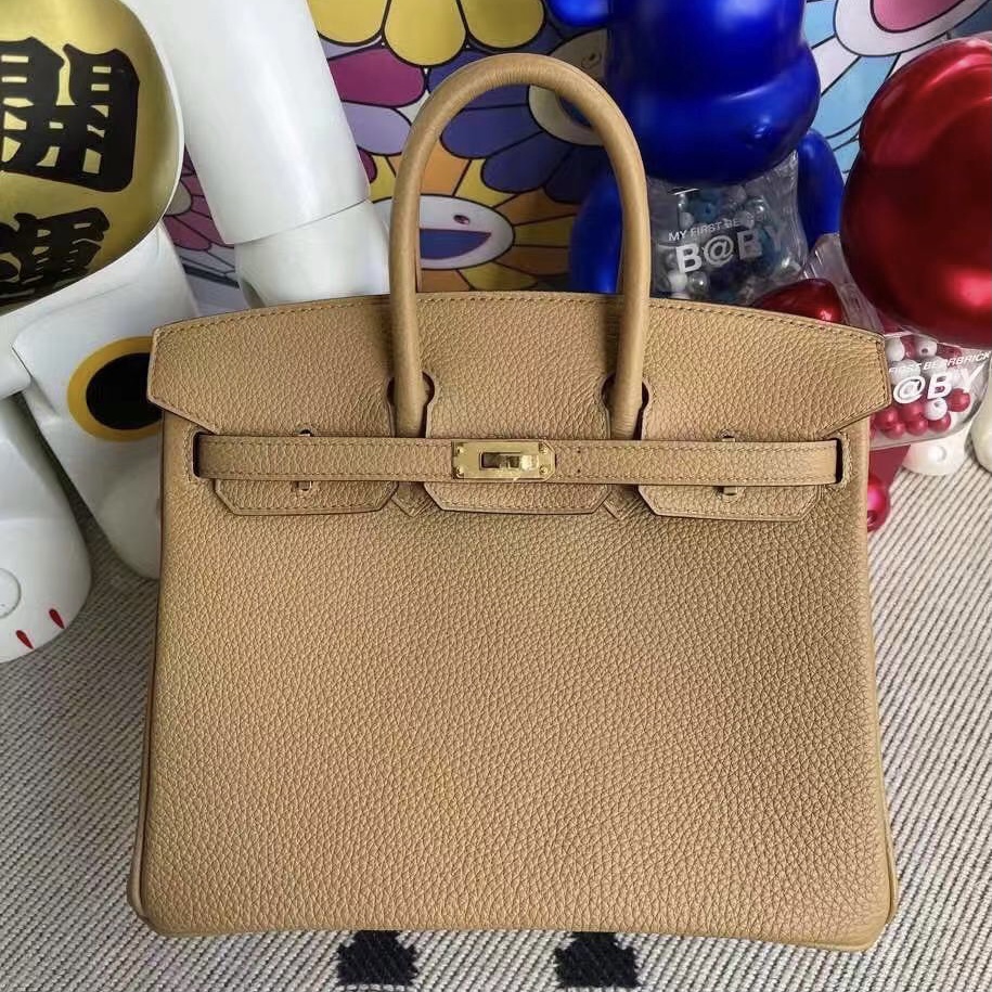 愛馬仕鉑金包有哪些顏色圖片 Hermes Birkin 25cm Togo 4B BISCUIT 餅幹色