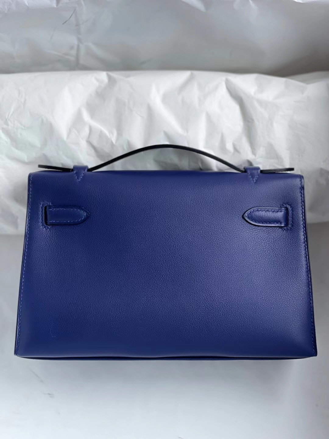 Hermes MiniKelly Pochette Swift calfskin M3 Blue Encre 墨水藍 金扣