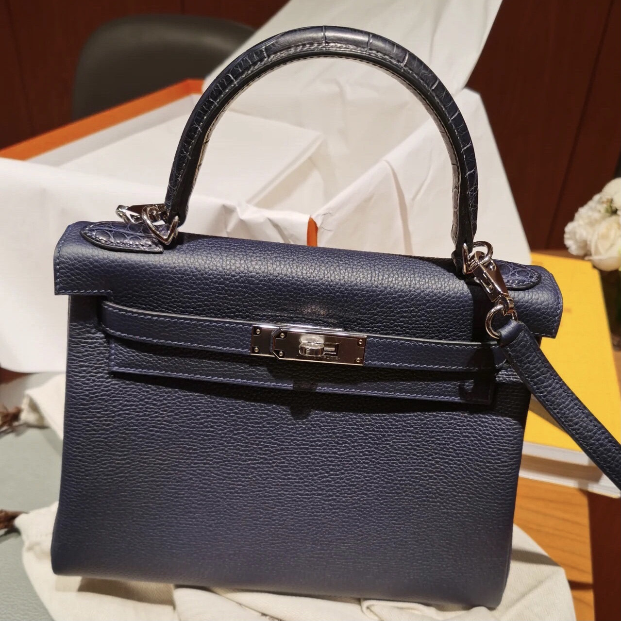 Hermes kelly 25cm Touch W0 Vert Bosphore 博斯普魯斯綠