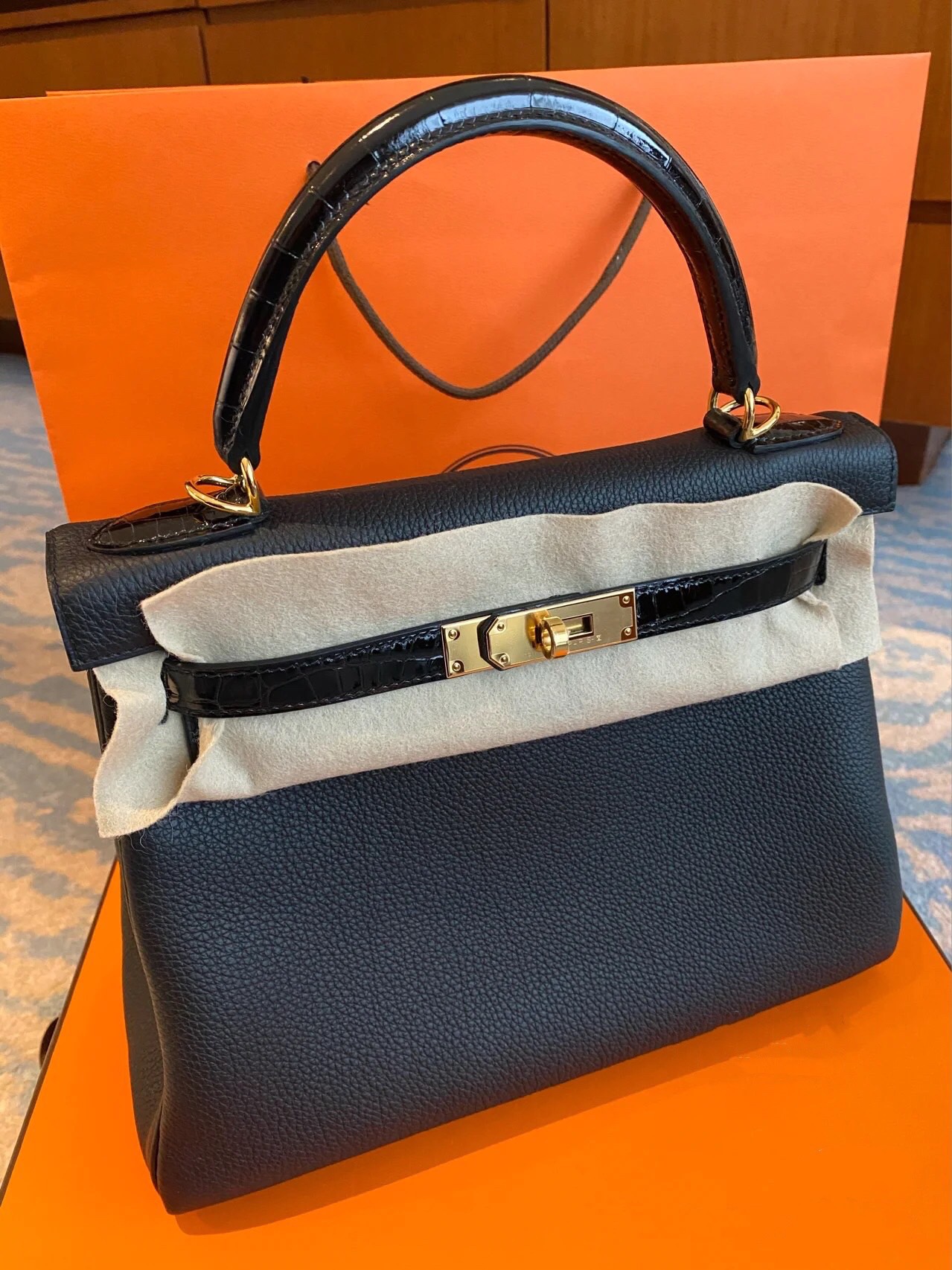 Hermes kelly 25cm Touch W0 Vert Bosphore 博斯普魯斯綠