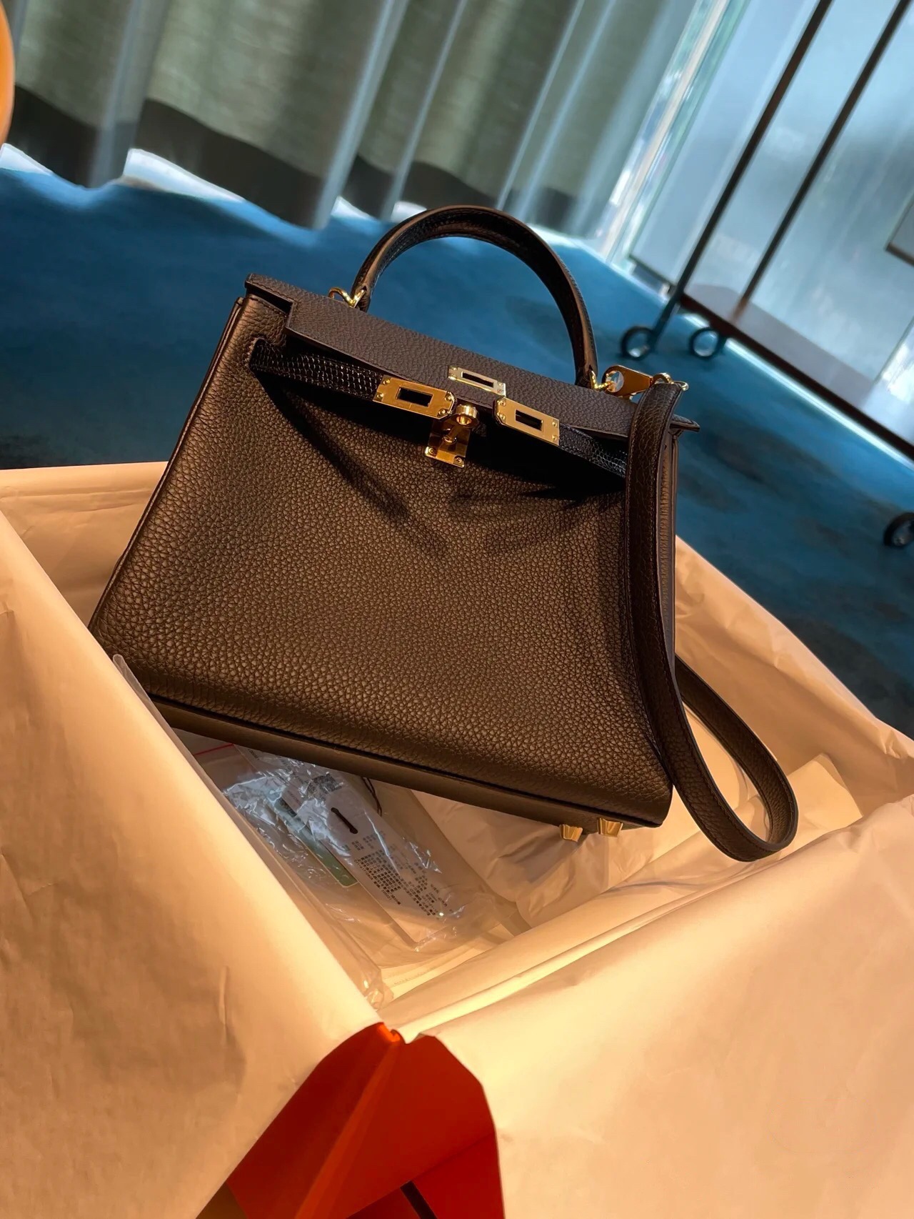 Hermes kelly 25cm Touch W0 Vert Bosphore 博斯普魯斯綠