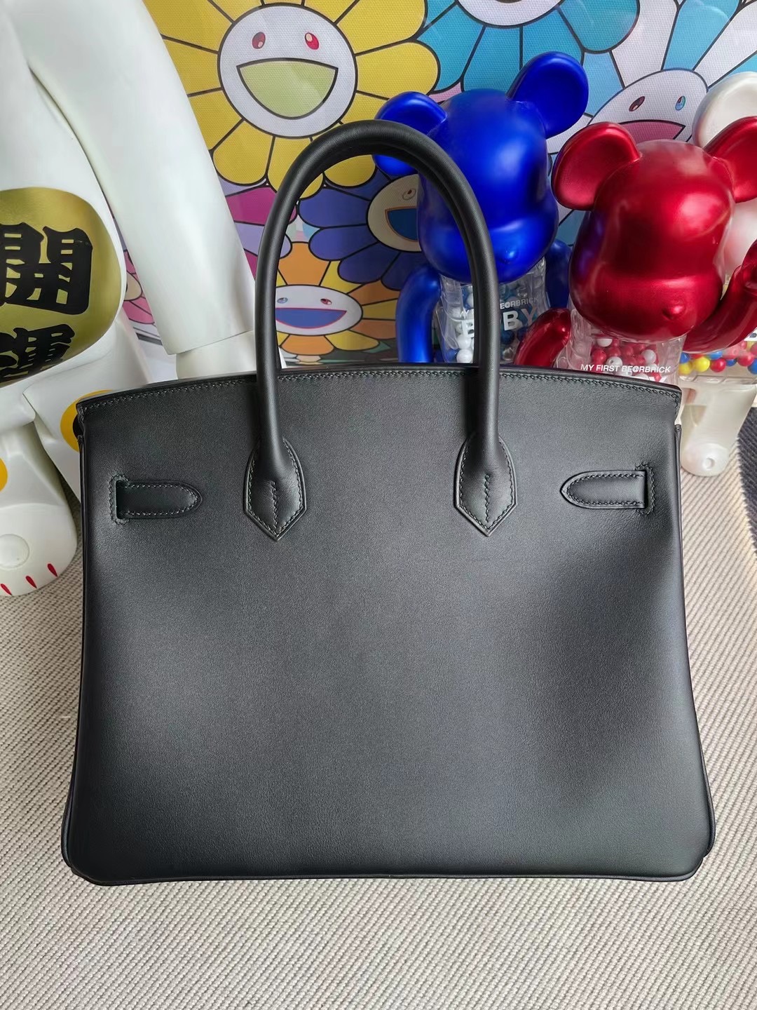 Hermes Birkin 30cm Jonathan 89 Noir 黑色 銀扣 全手工蜜蠟線縫製 客定出