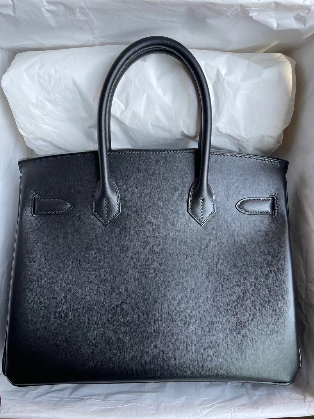 Hermes Birkin 30cm Box 89 Noir 黑色 黑扣 全手工蜜蠟線縫製